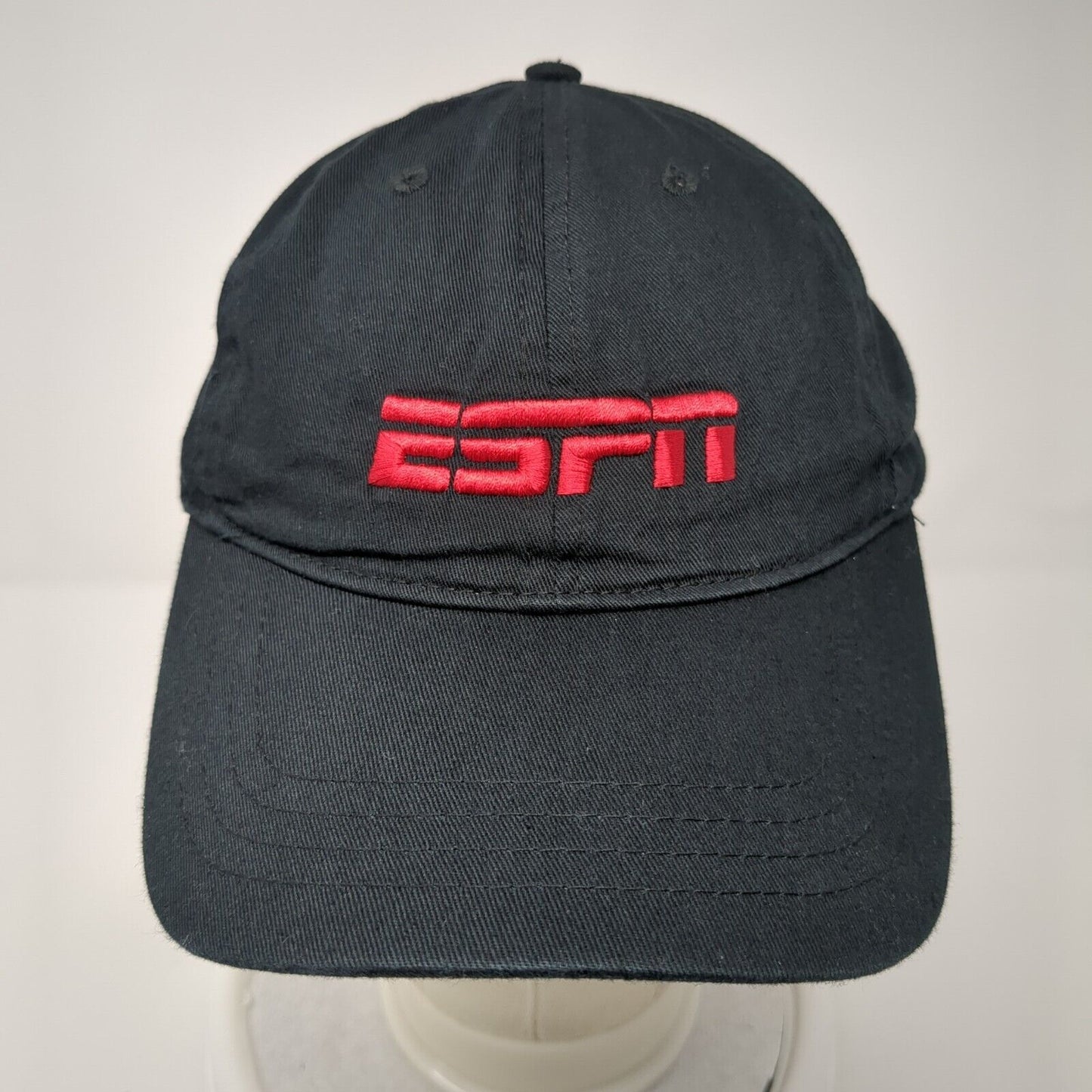 ESPN Slideback Hat Black One Size Adjustable Embroidered Pacific Headwear