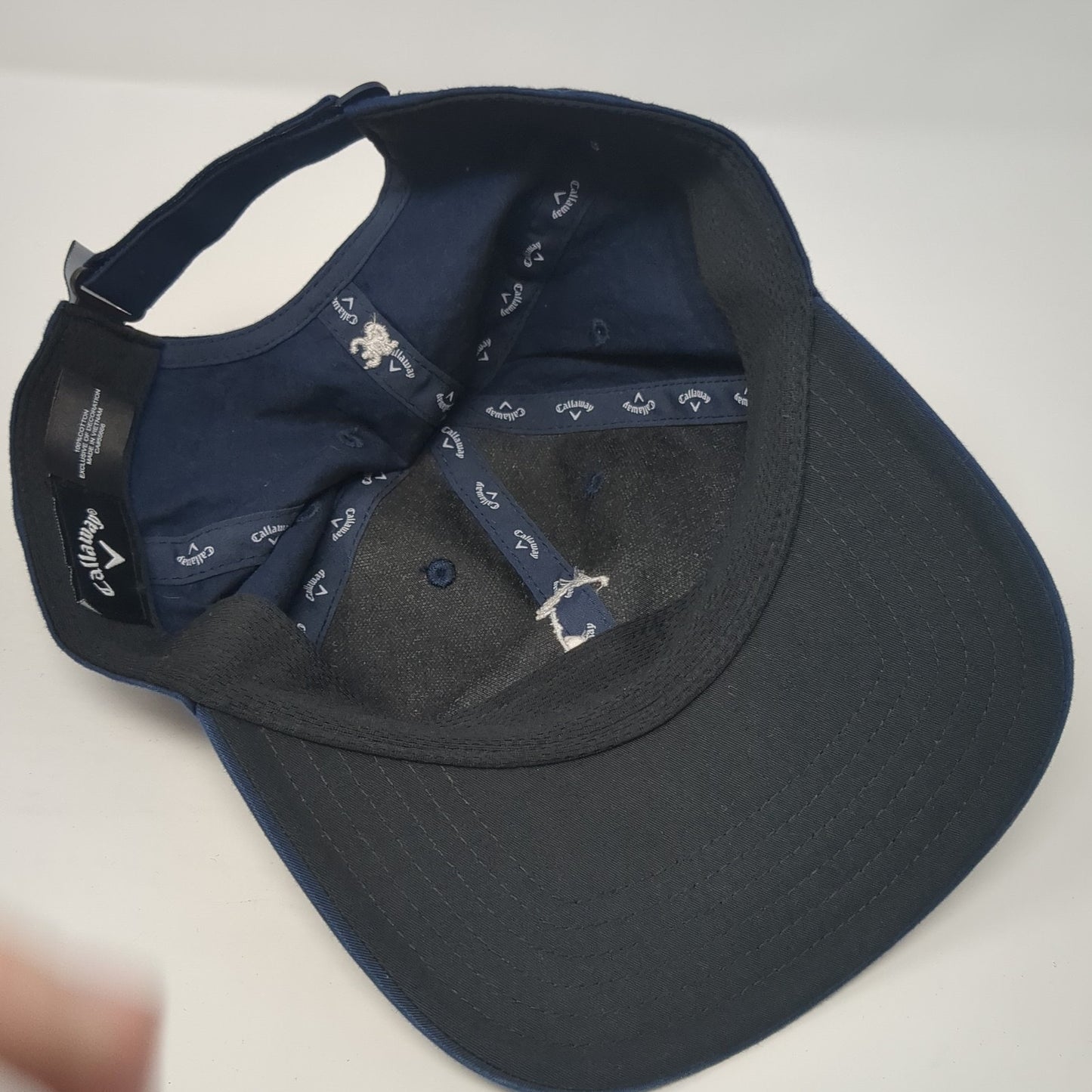 Callaway Slideback Baseball Cap Blue One Size Adjustable Embroidered 6 Panel