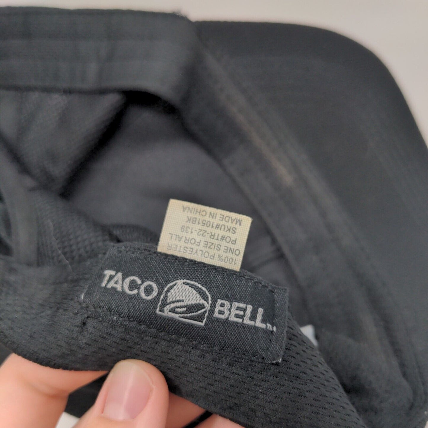 Taco Bell Snapback Hat Black OSFA Embroidered Adjustable Vent Holes
