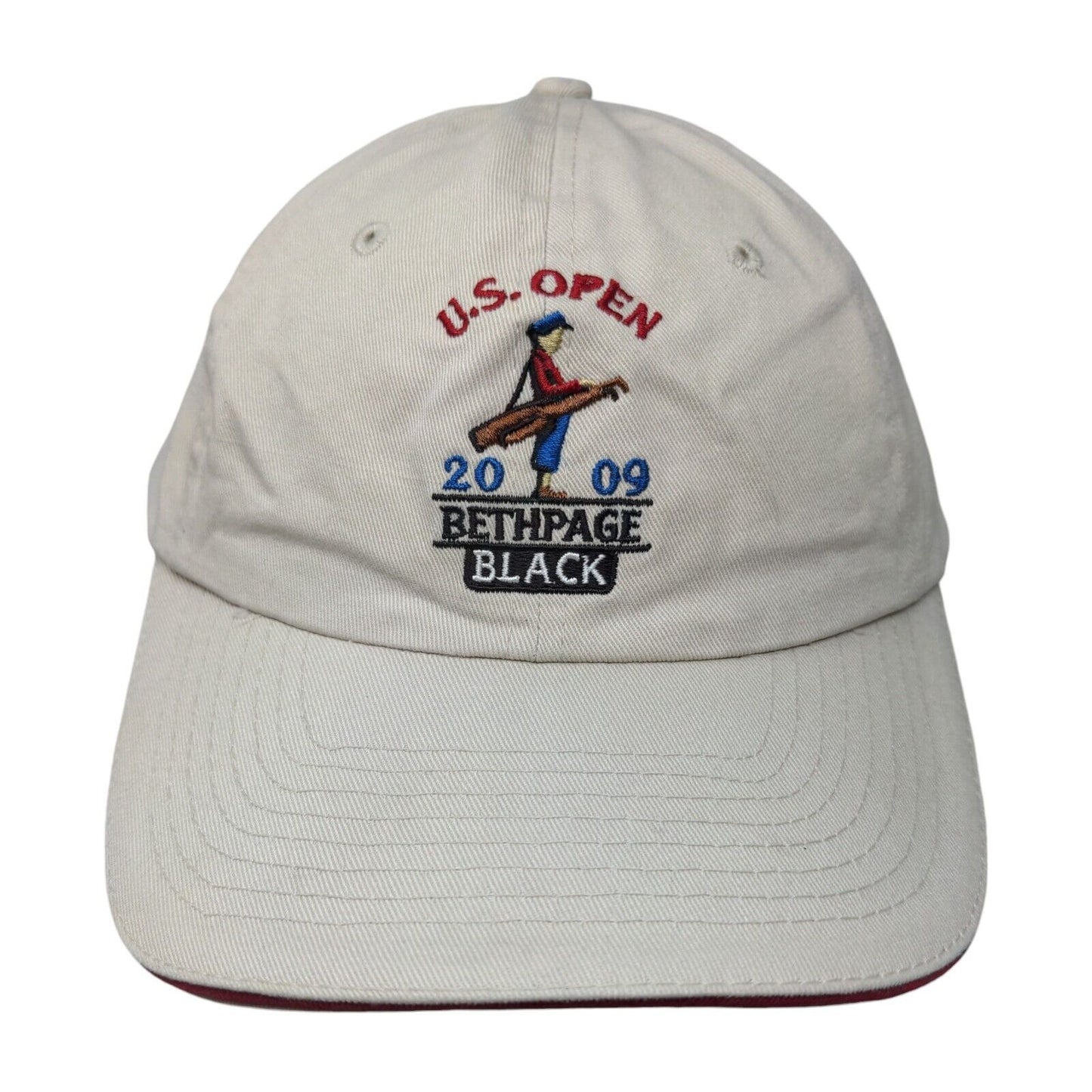 2009 US Open Bethpage Black Slideback Hat Tan One Size USGA Member
