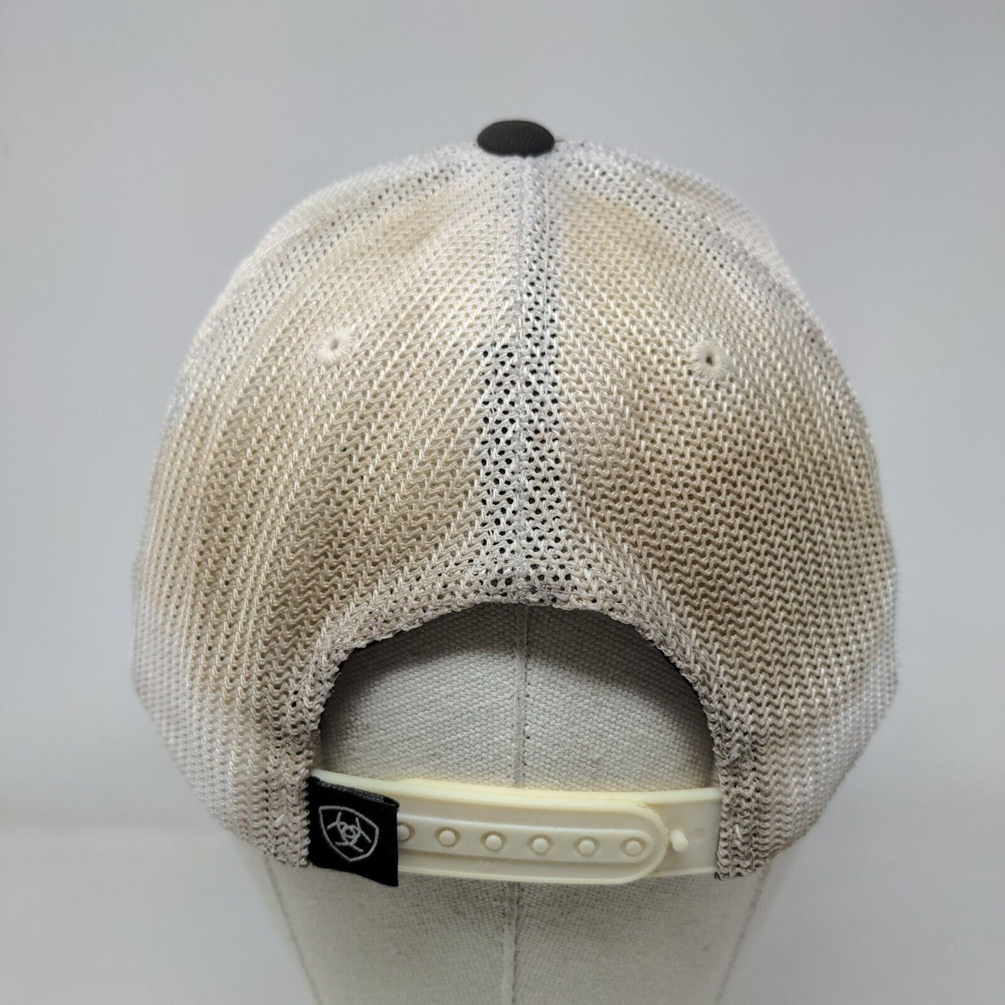 Ariat Snapback Mesh Back Trucker Hat Black One Size Colorblock Flexfit