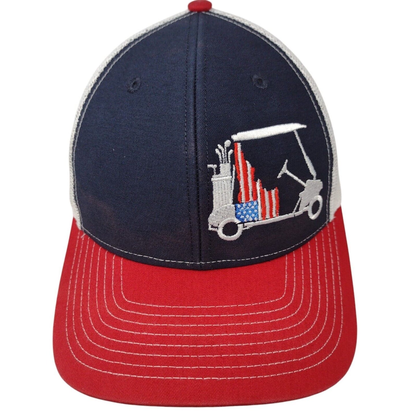 Golf Cart Snapback Trucker Hat Multicolor OSFA Mesh Back Richardson
