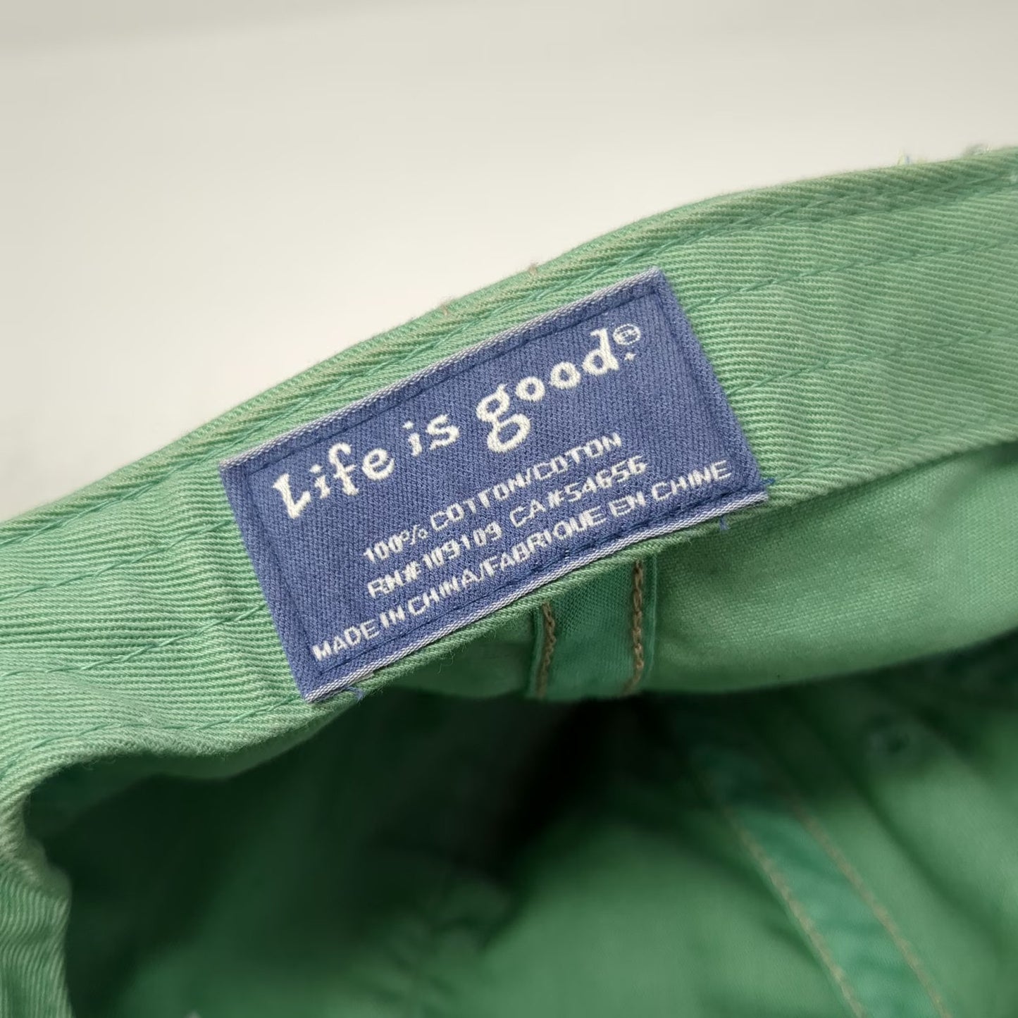 Life is good Baseball Cap Green One Size Motorcycle Enjoy The Ride Slideback Hat