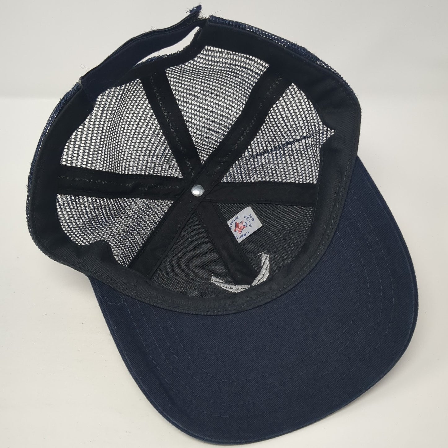 U.S. Air Force Strapback Mesh Back Trucker Hat Blue One Size Adjustable