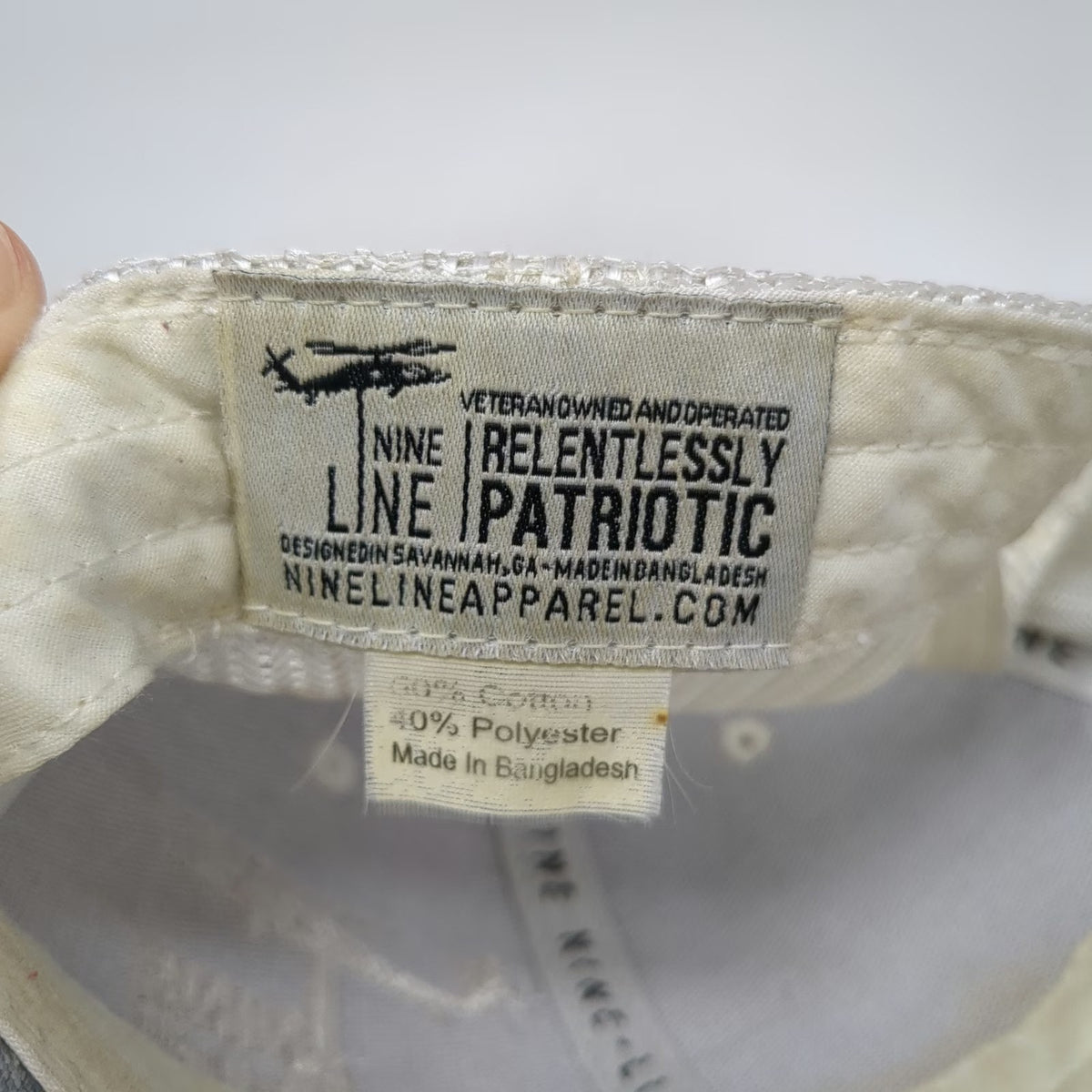 Nine Line Trucker Hat Gray One Size Mesh Snapback American Flag Helicopter