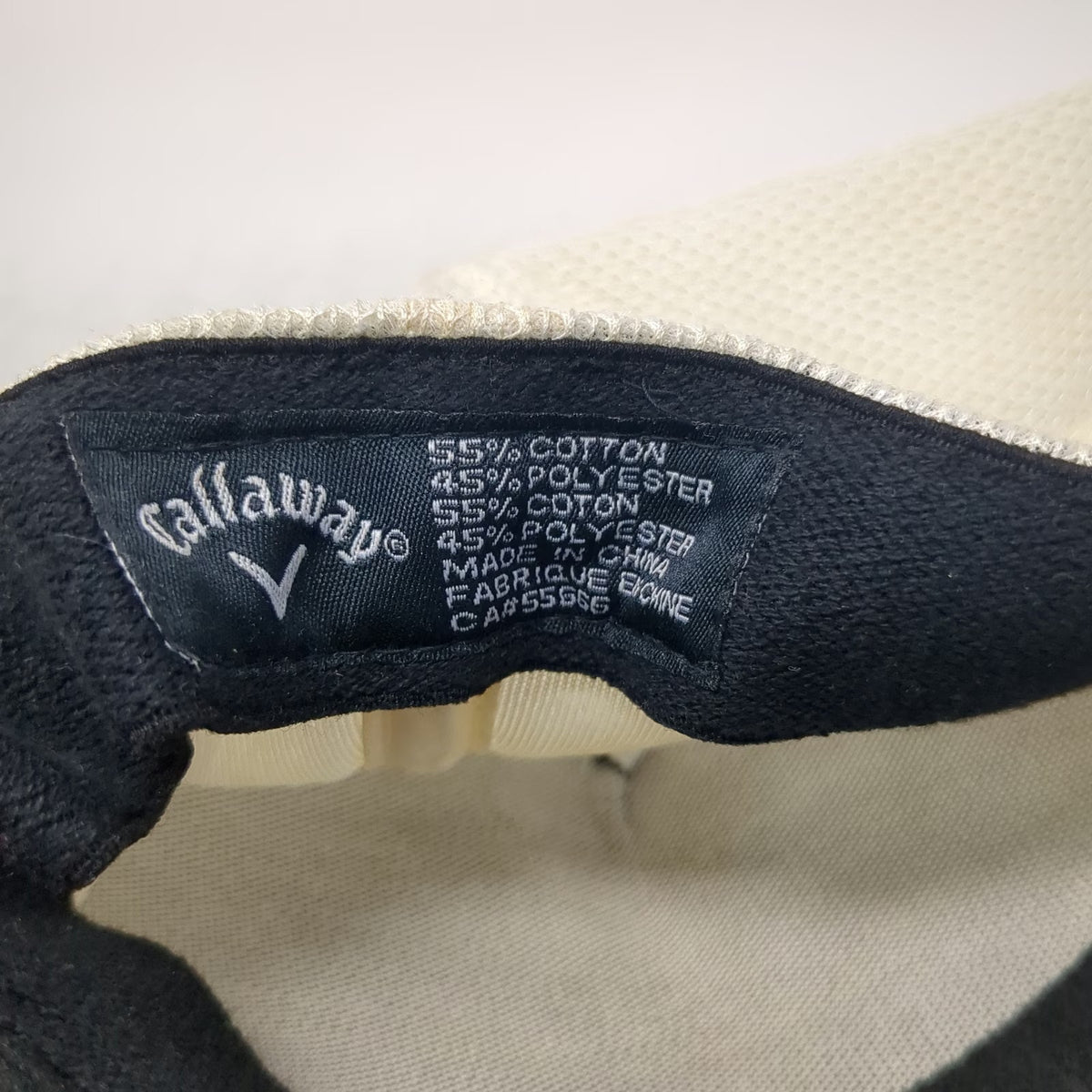 Callaway 5 Panel Black XL Mesh Back Stretch Fit Golf Stripe Graphic Pattern Hat