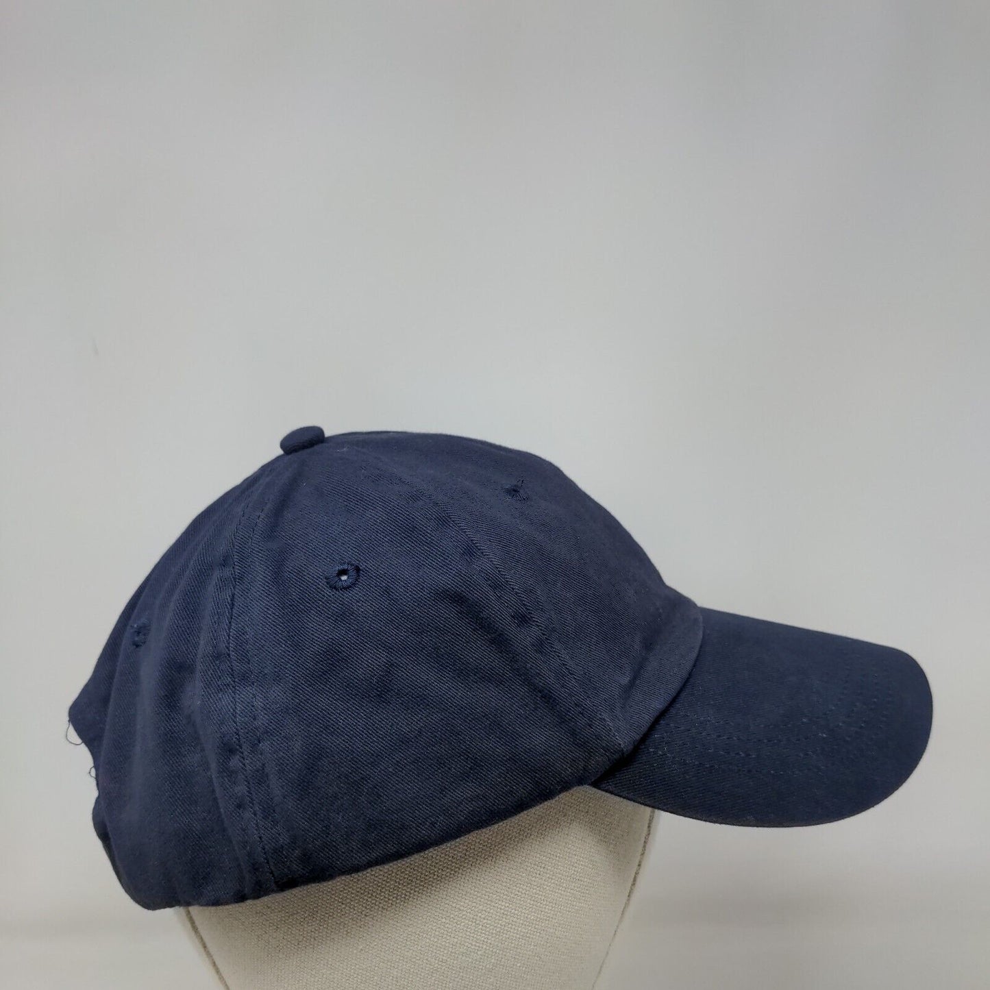 Anvil Slideback Hat Blue One Size Adjustable Solid 6 Panel Blank
