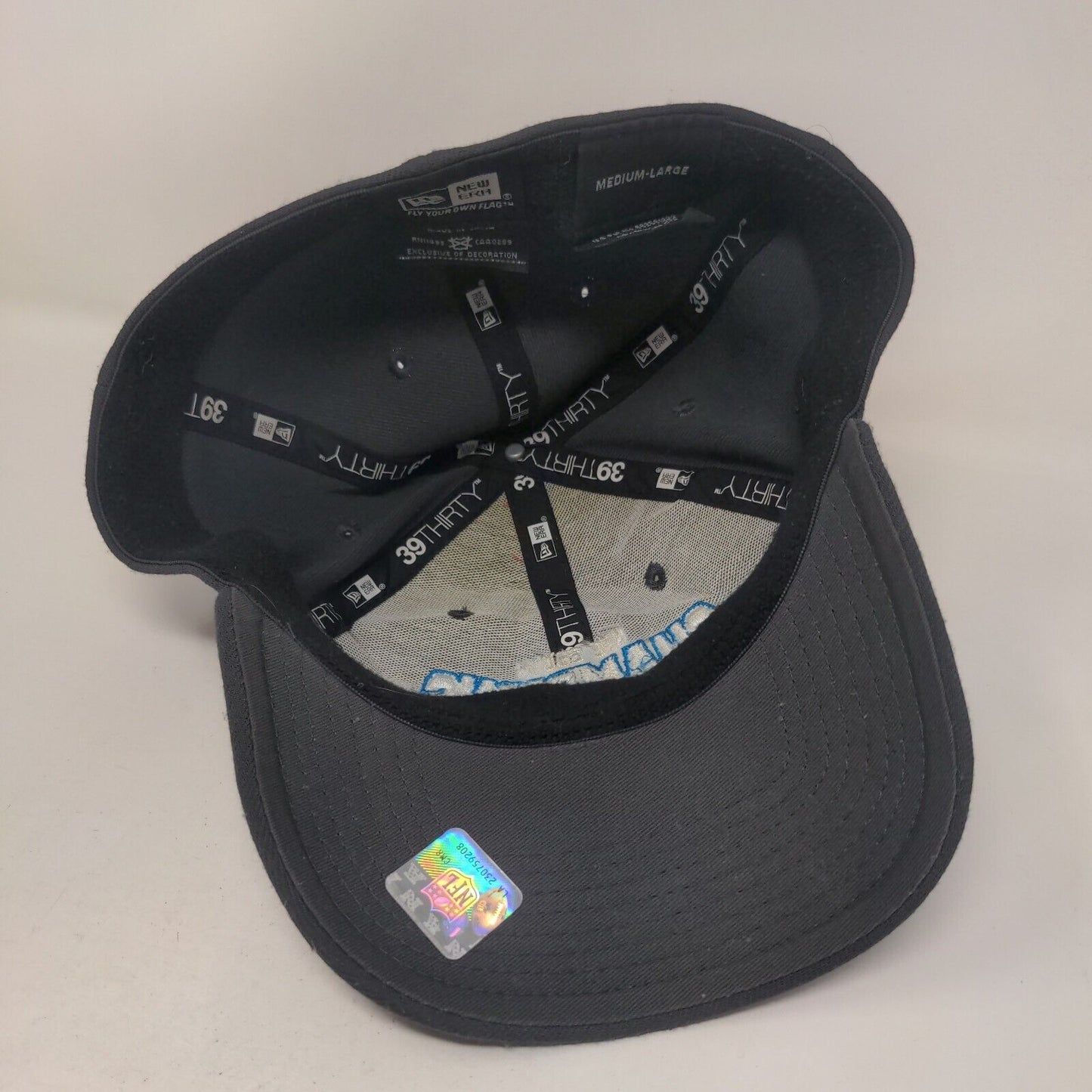 New Era Men's Fitted Hat Gray M-L Embroidered Carolina Panthers NFC South Champs