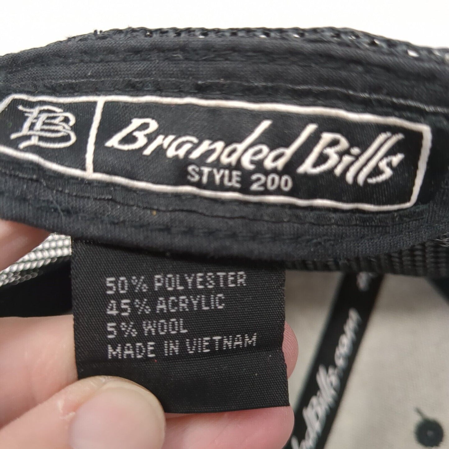 Branded Bills Snapback Trucker Hat Black One Size Mesh Back Blank