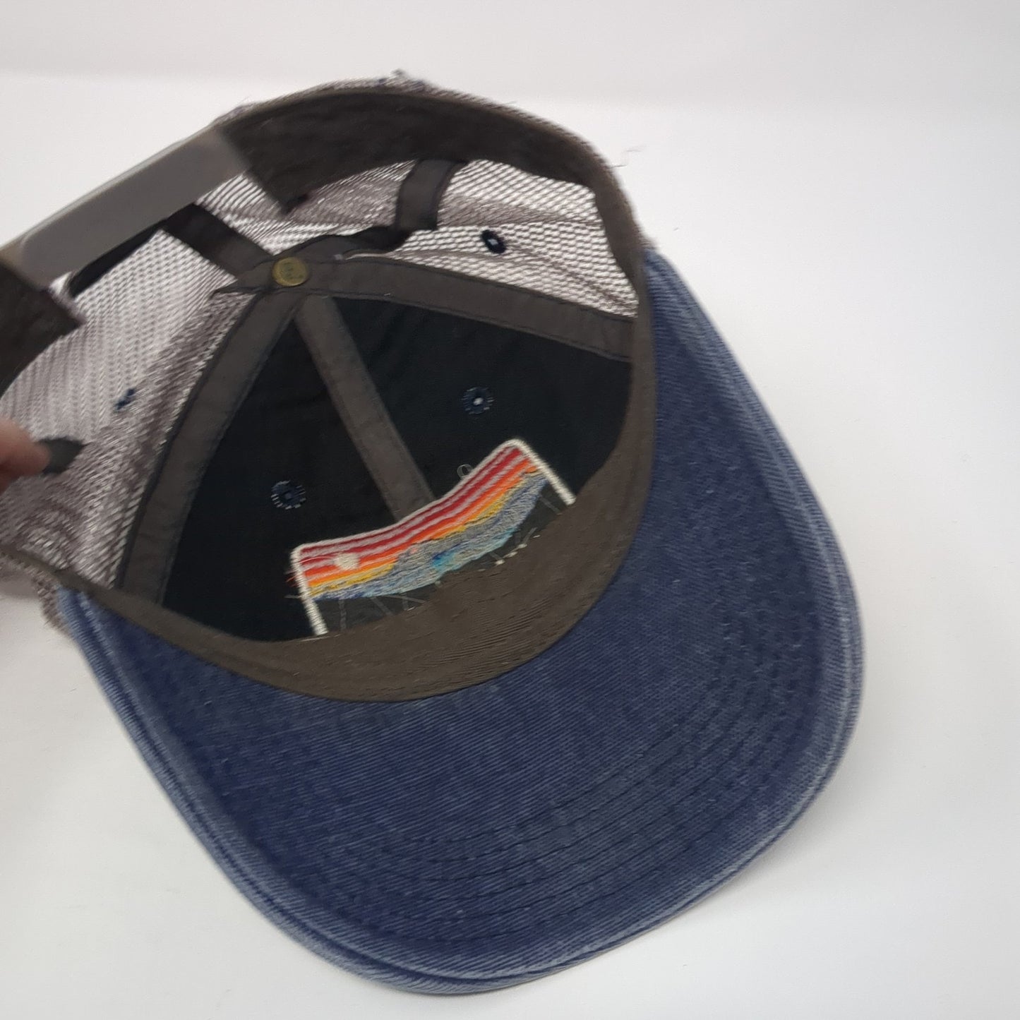 Sun Valley Snapback Mesh Back Trucker Hat Blue One Size Adjustable Legacy