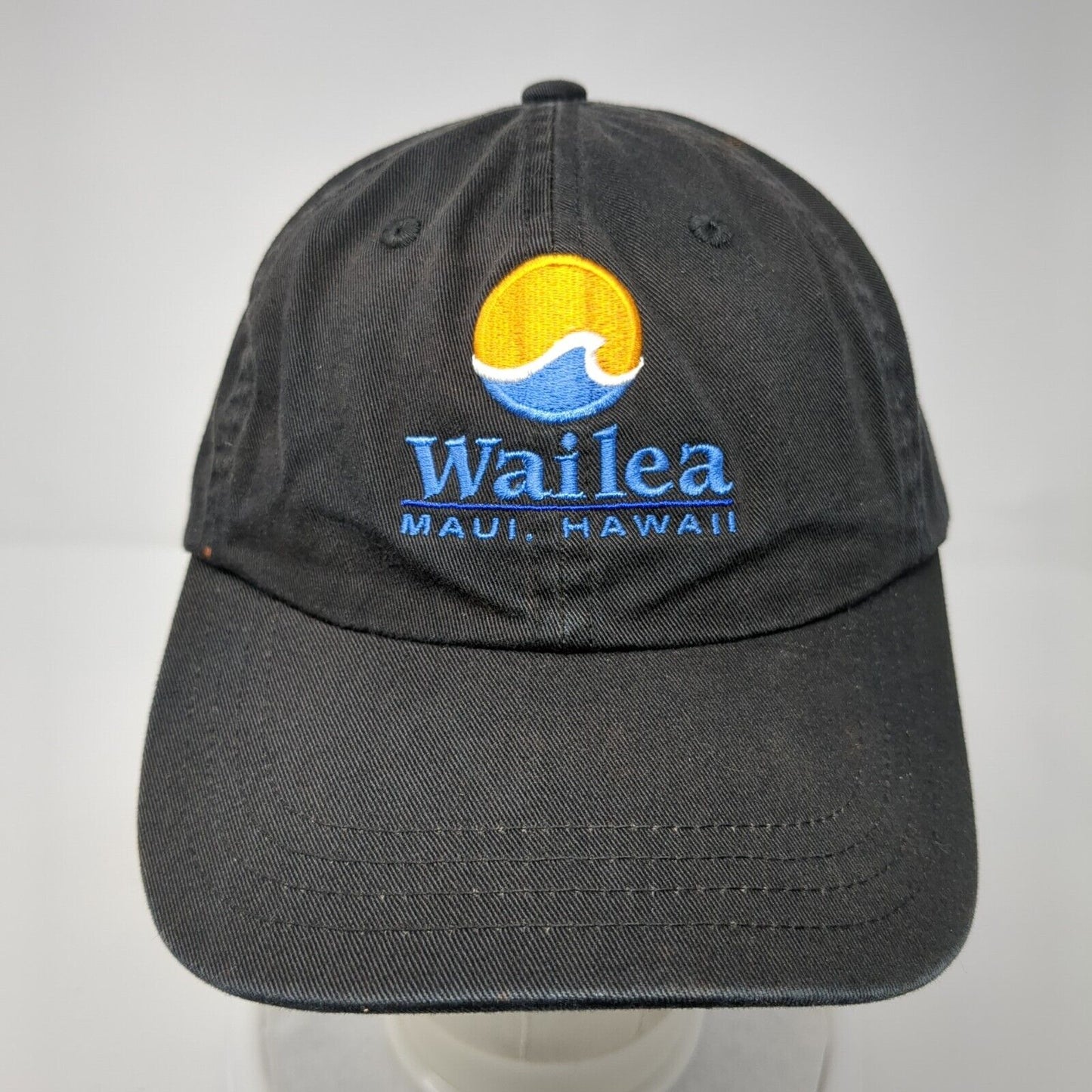 Wailea Maui Hawaii Slideback Hat Black One Size Adjustable Imperial