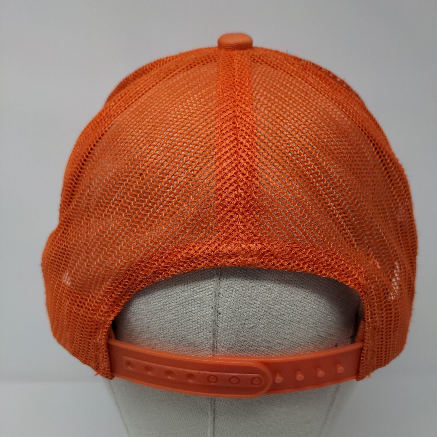 Bass Pro Shops Snapback Trucker Hat Orange OSFM Adjustable Mesh Gone Fishing
