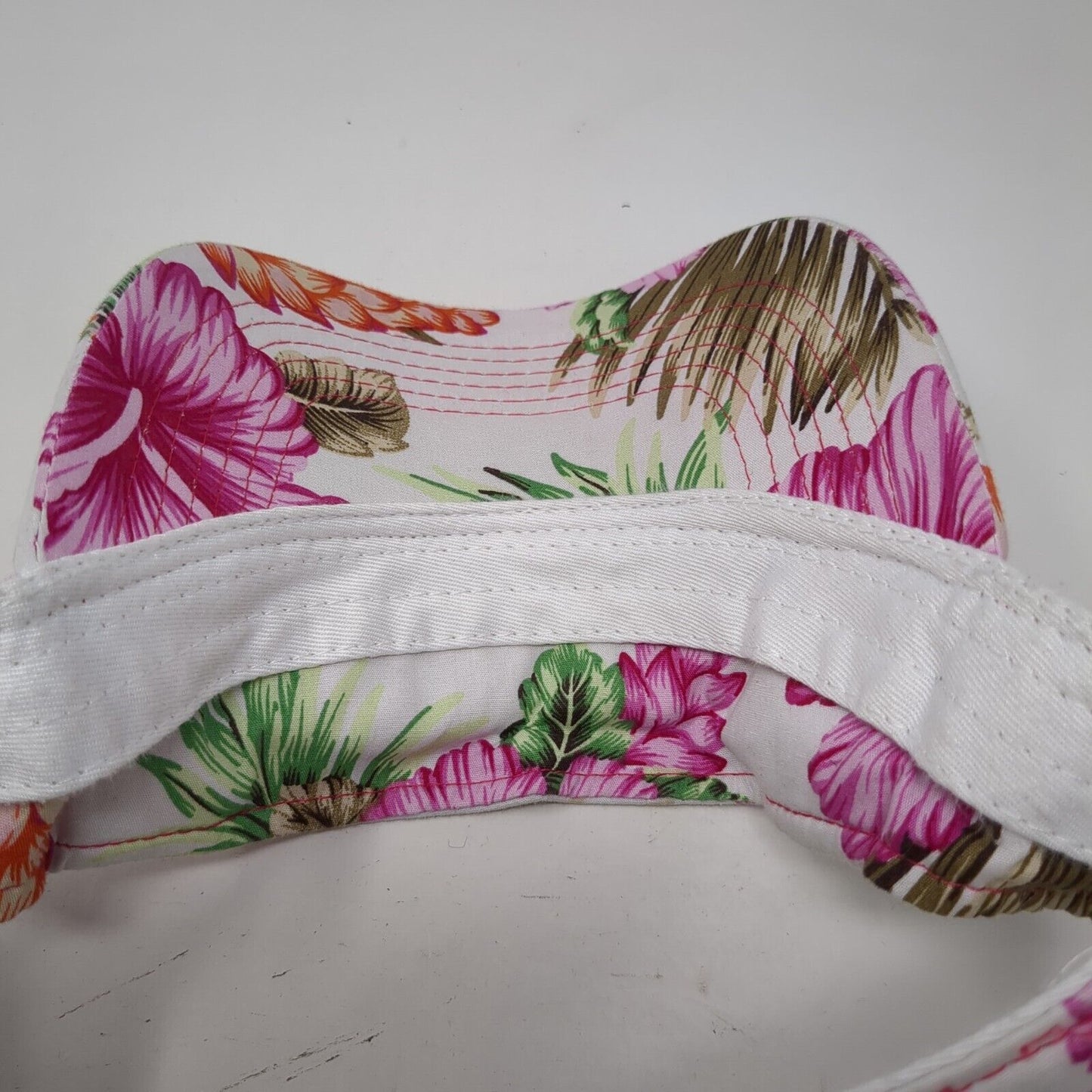 Kualoa Hawaii Strapback Sun Visor Hat Multi One Size Embroidered Floral