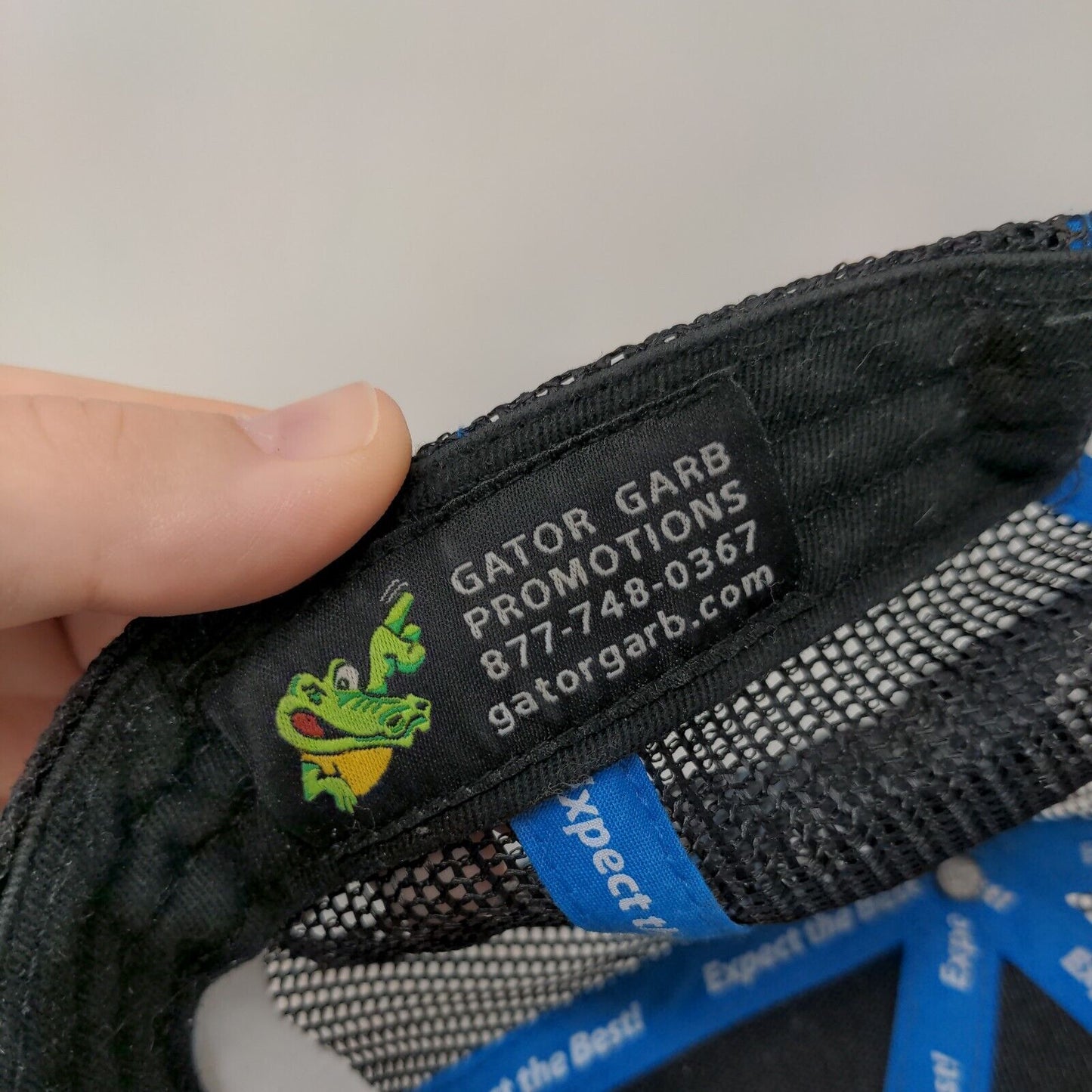 Marten Snapback Trucker Hat Blue One Size Adjustable Patch Mesh Back Gator Garb