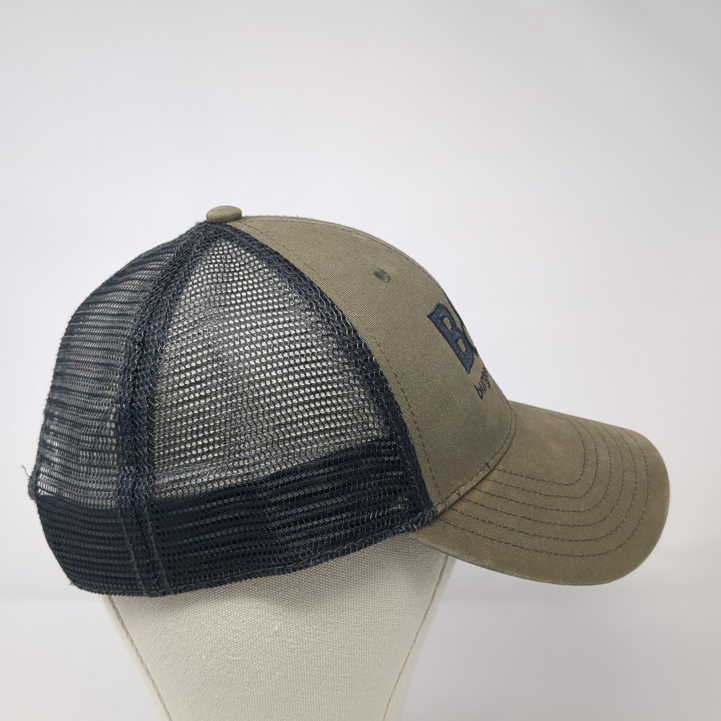 B&N Burges Sniple.com Trucker Hat Brown OS Adjustable Embroidered Mesh Back