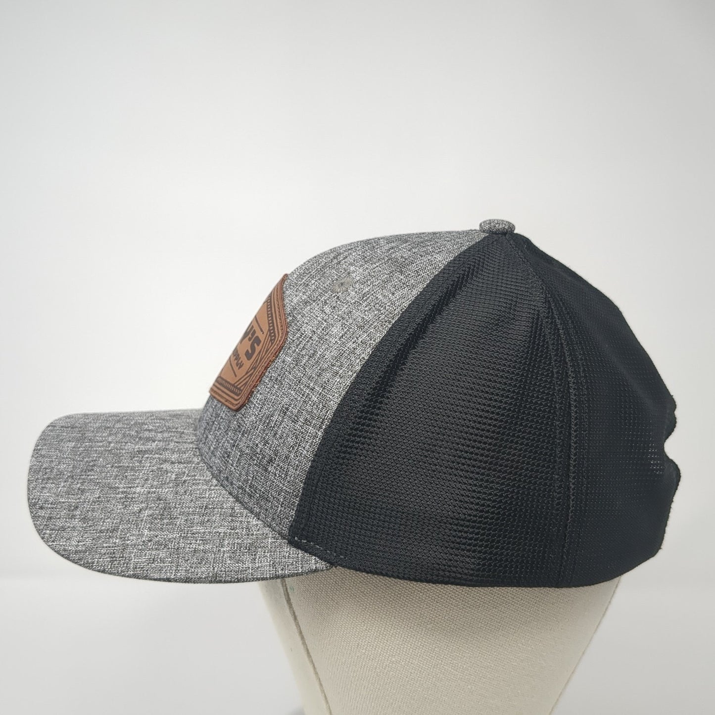 McCoy's Building Supply Strapback Trucker Cap Gray One Size Adjustable Mesh Back