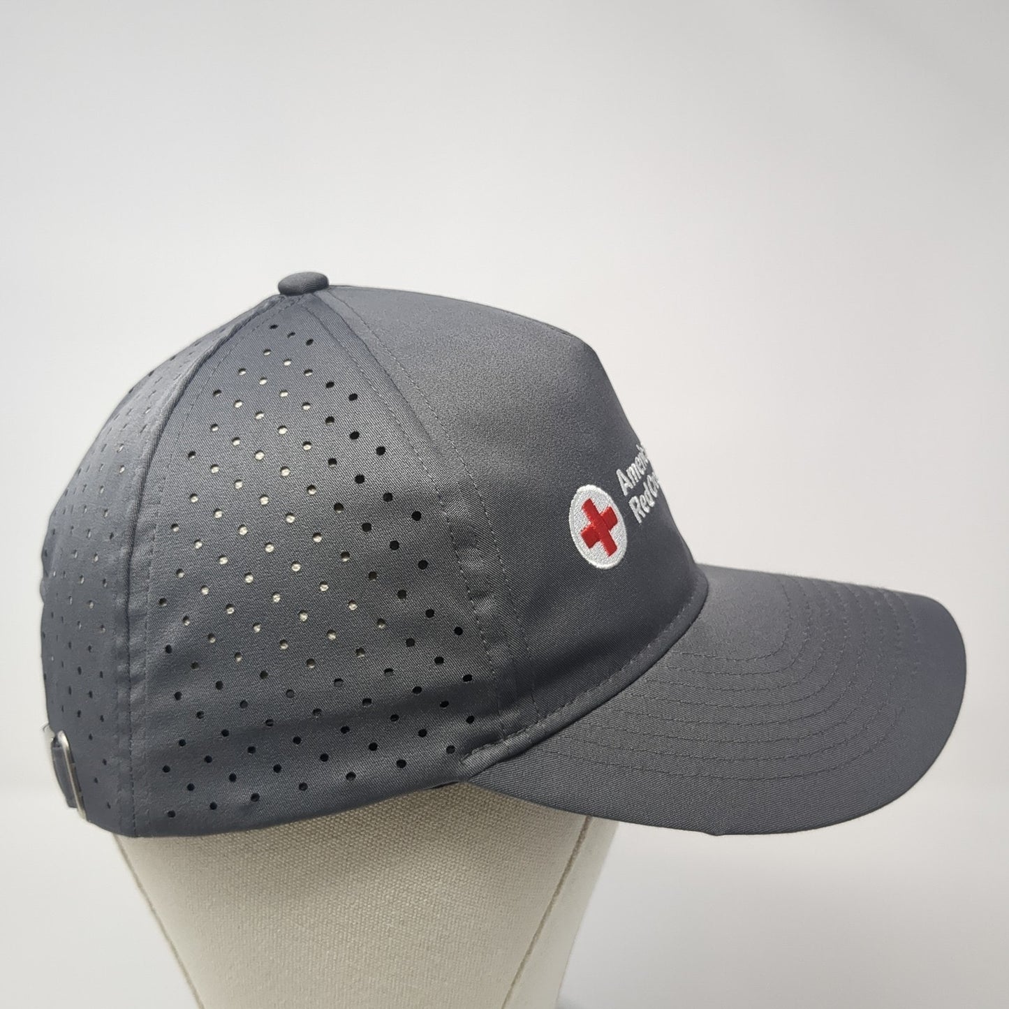 American Red Cross Baseball Cap Gray One Size Adjustable Embroidered 6 Panel