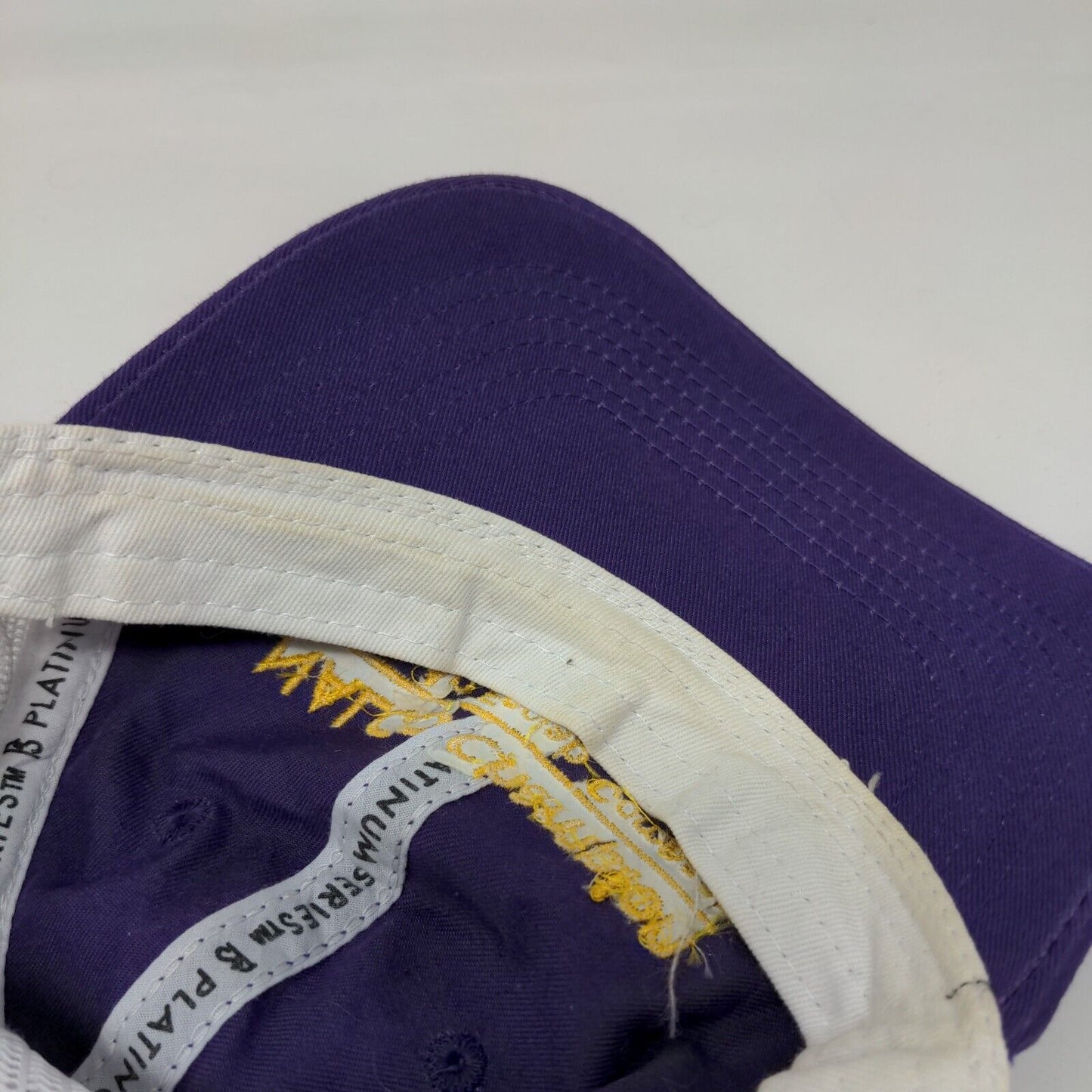 NALCO Champion Strapback Mesh Back Trucker Hat Purple OSFM Colorblock