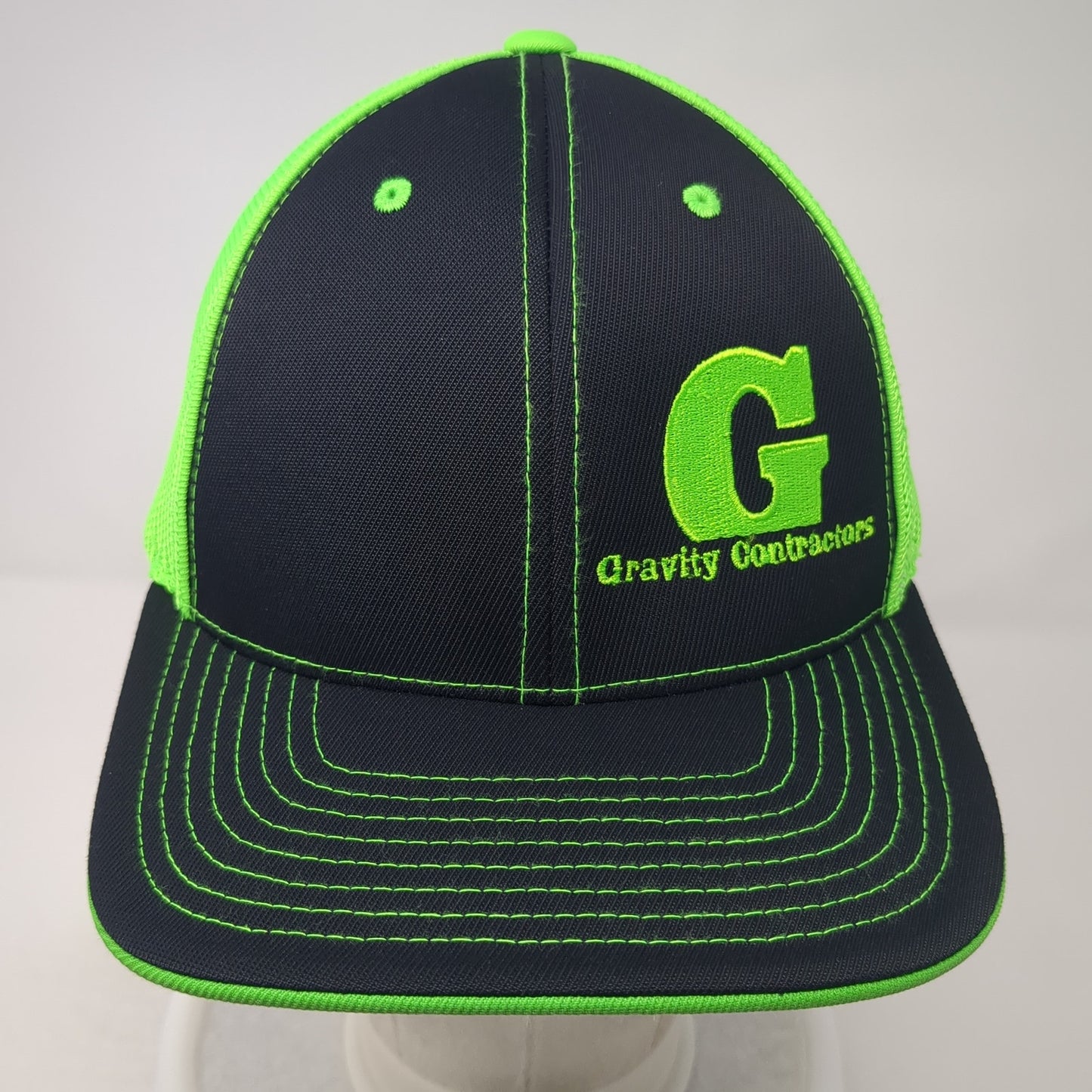 Gravity Contractors Fitted Mesh Back Trucker Hat Multi 8 Pacific Headwear