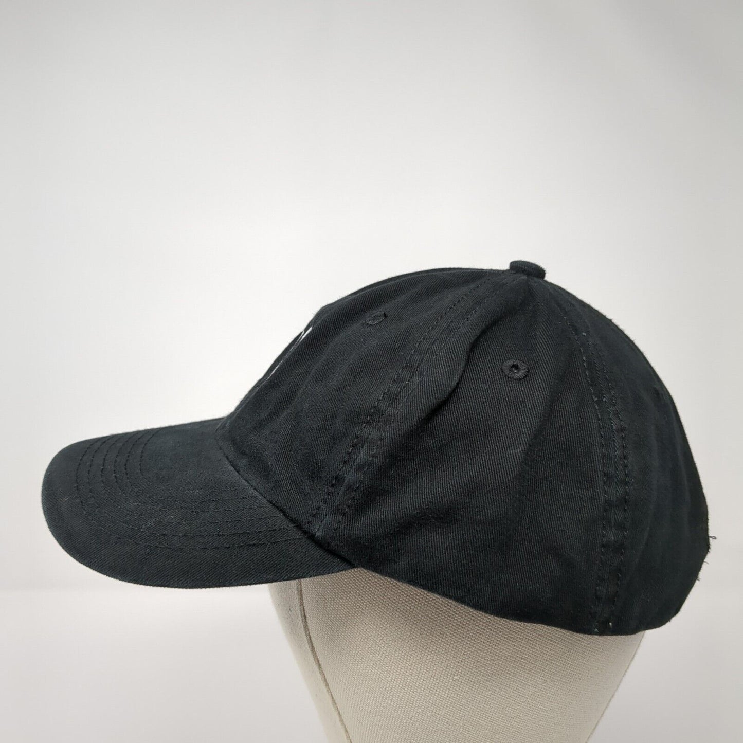 Velocity Slideback Hat Black One Size Adjustable Embroidered 6 Panel Cotton