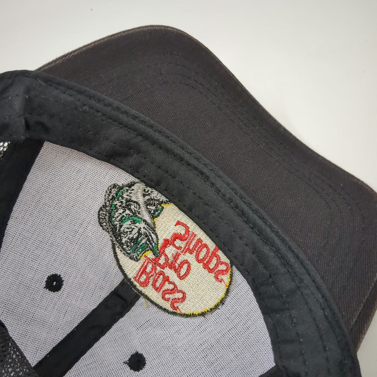 Bass Pro Shops Trucker Hat Black One Size Mesh Back Snapback Bass Fish Patch