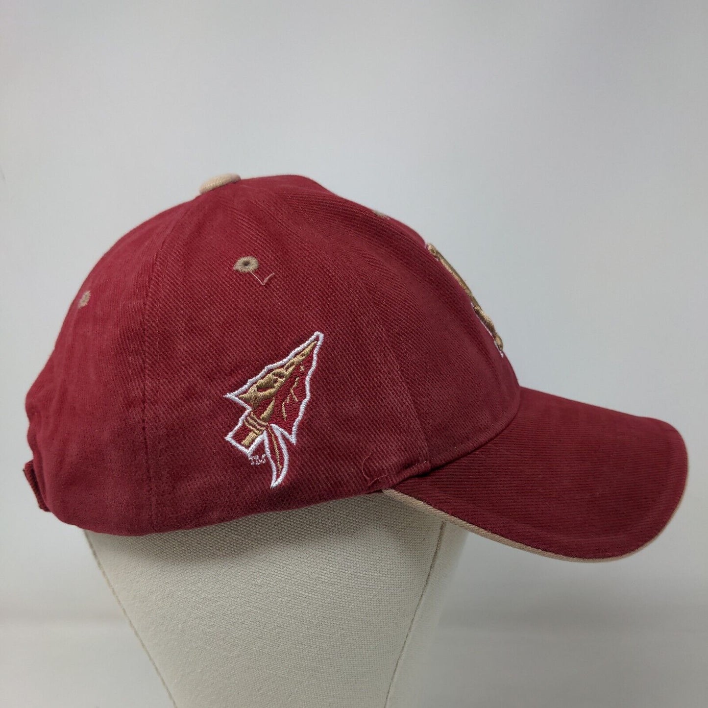 Team Pride Men's Strapback Hat Red Florida State Seminoles Embroidered Logo
