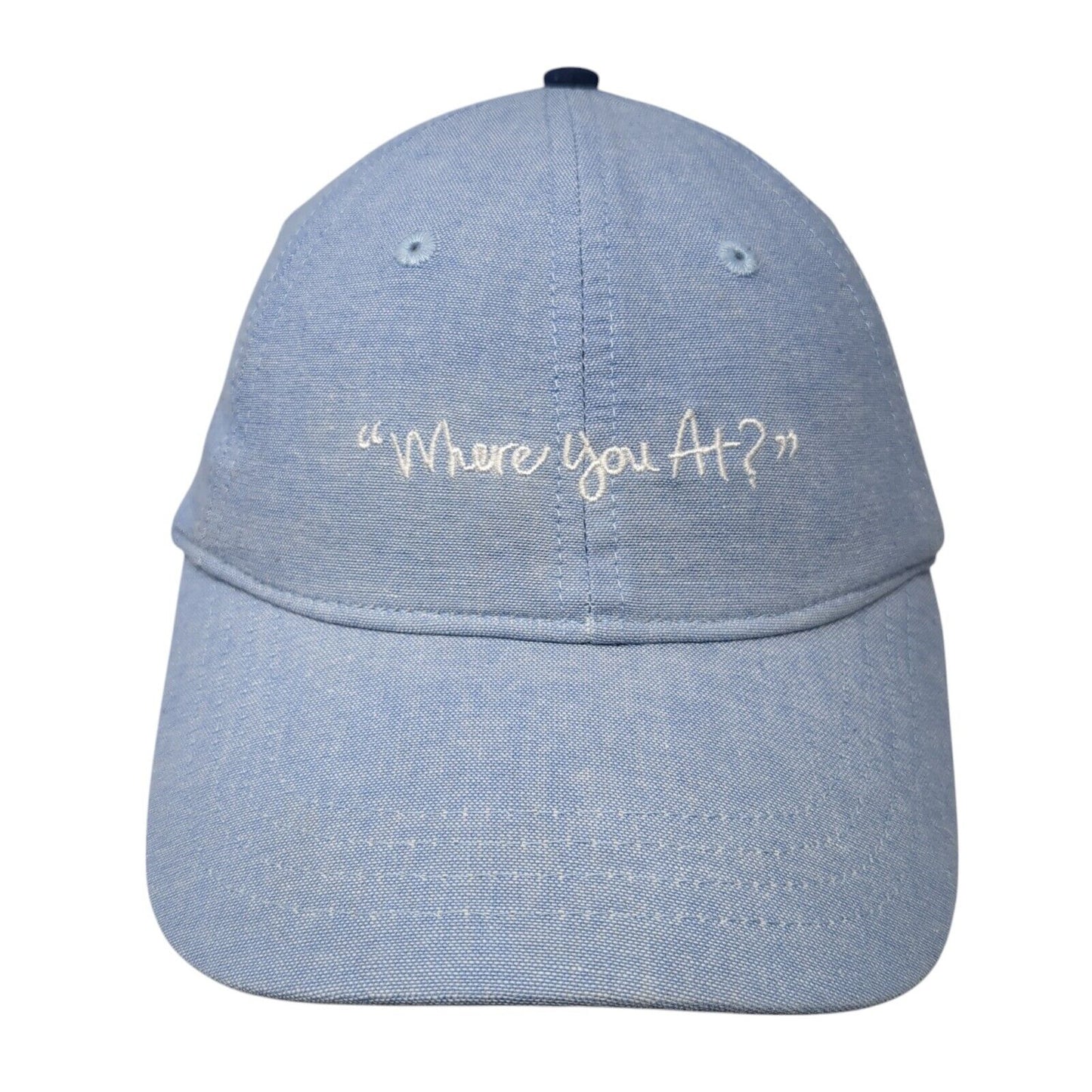 Where You At Slideback Hat Blue OS Adjustable Embroidered 6 Panel Boostmobile