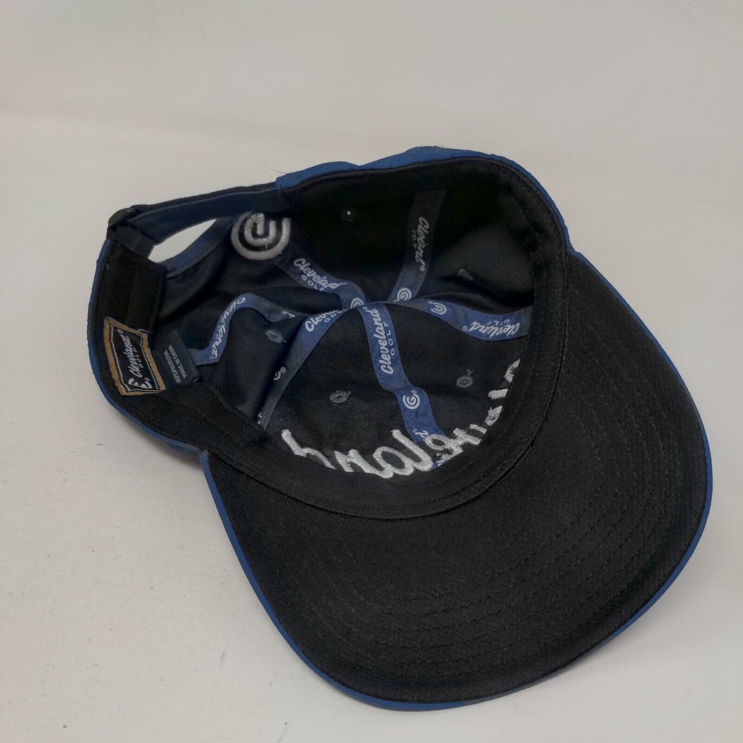 Cleveland Golf Strapback Hat Blue One Size Embroidered Logo 6 Panel