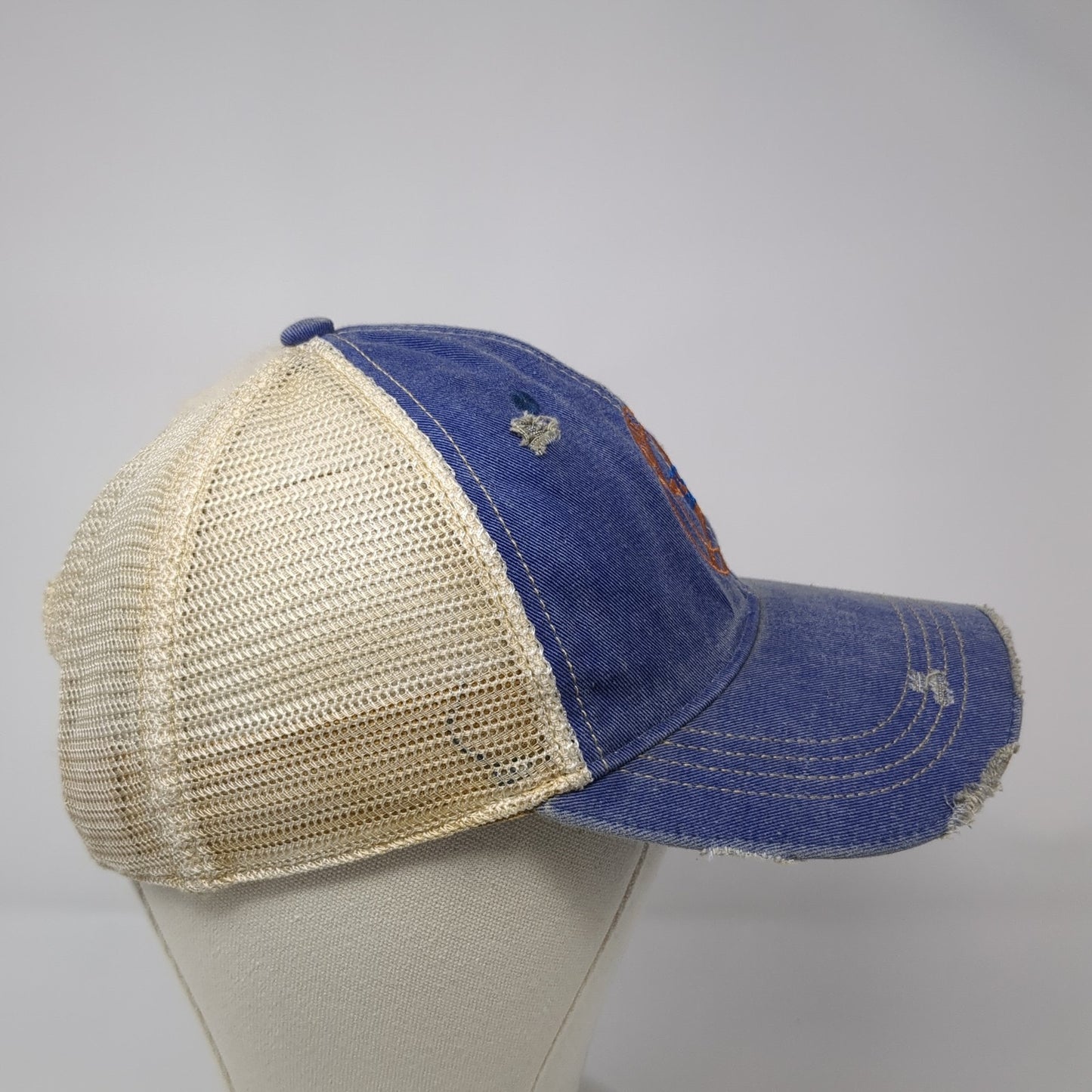Lone Star Ranch Snapback Mesh Back Trucker Hat Blue One Size Headmost