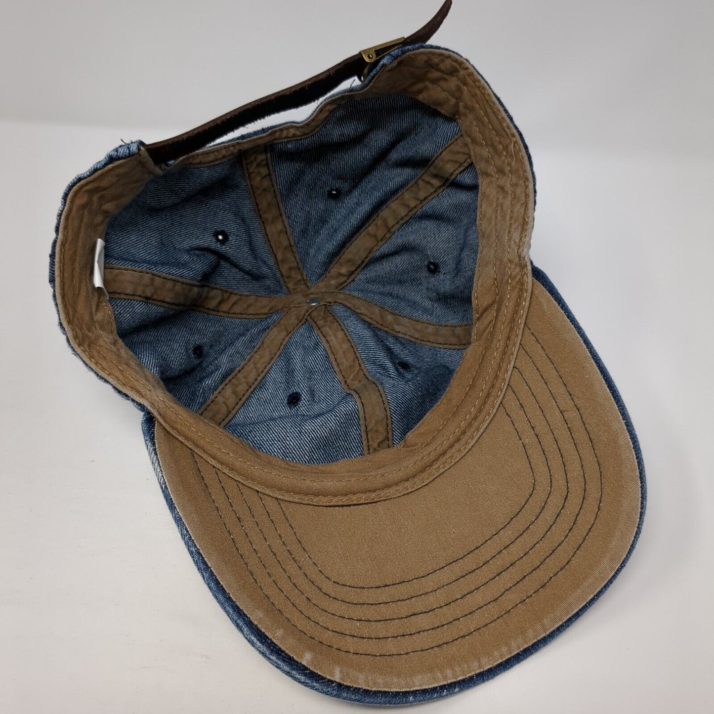 Unbranded Slideback Hat Blue One Size Adjustable 6 Panel Denim Blank