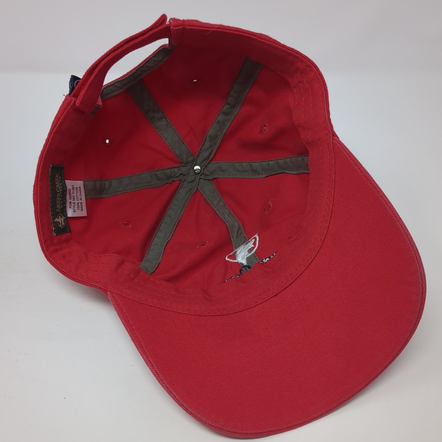 Silver Creek Sun Valley Idaho Strapback Hat Red One Size Adjustable