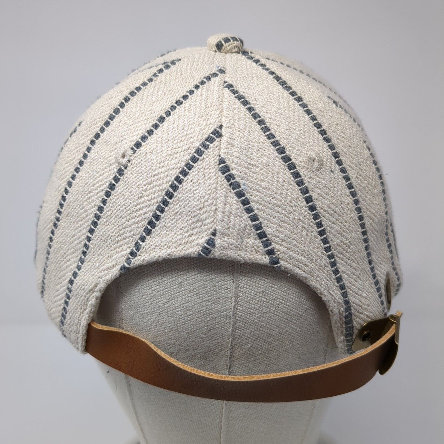Unbranded Slideback Hat Multi One Size Striped Adjustable Leather Strap