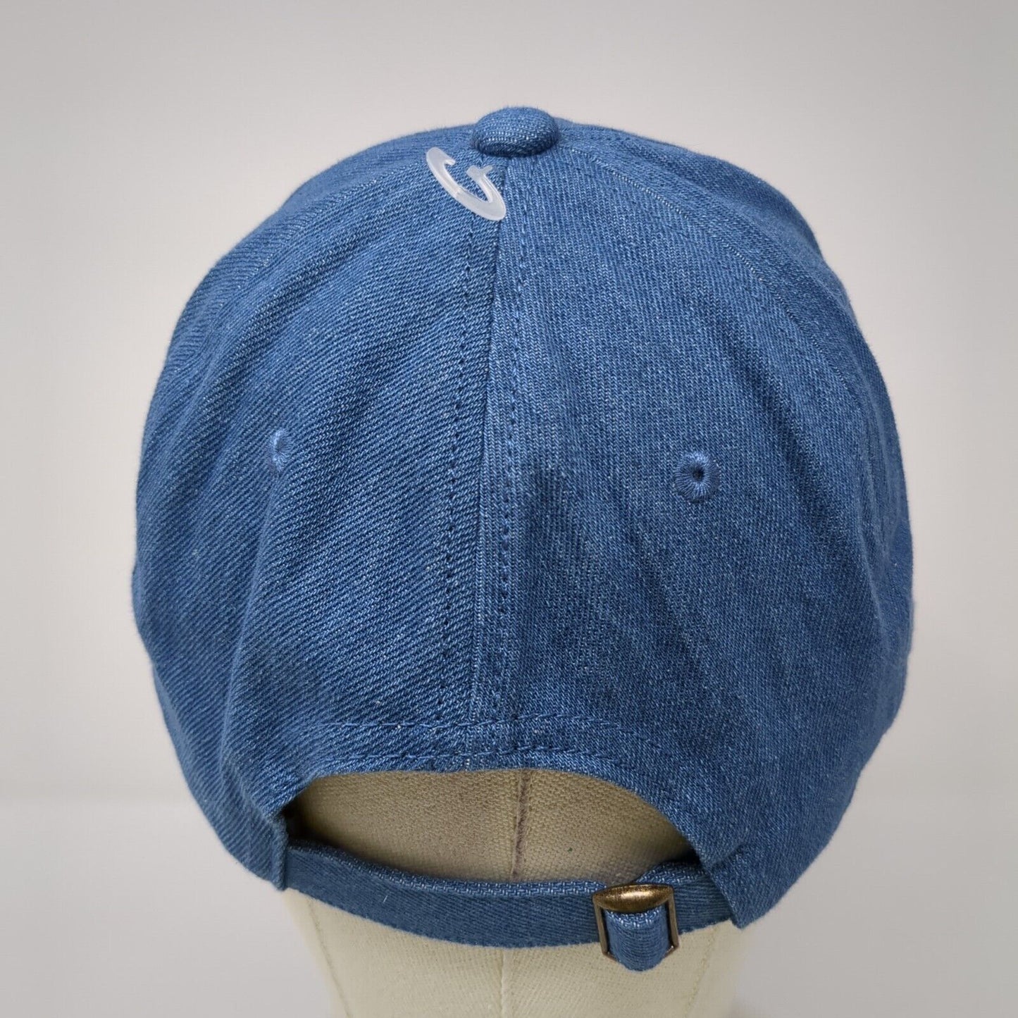 LAB Slideback Hat Multicolor OS Adjustable Embroidered Colorblock Denim 6 Panel
