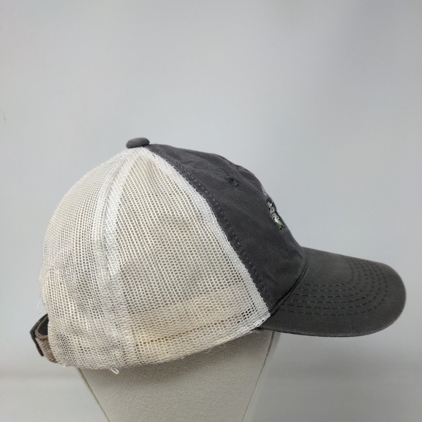 Magnolia Sod Farm Strapback Mesh Back Trucker Hat Gray OSFM Colorblock