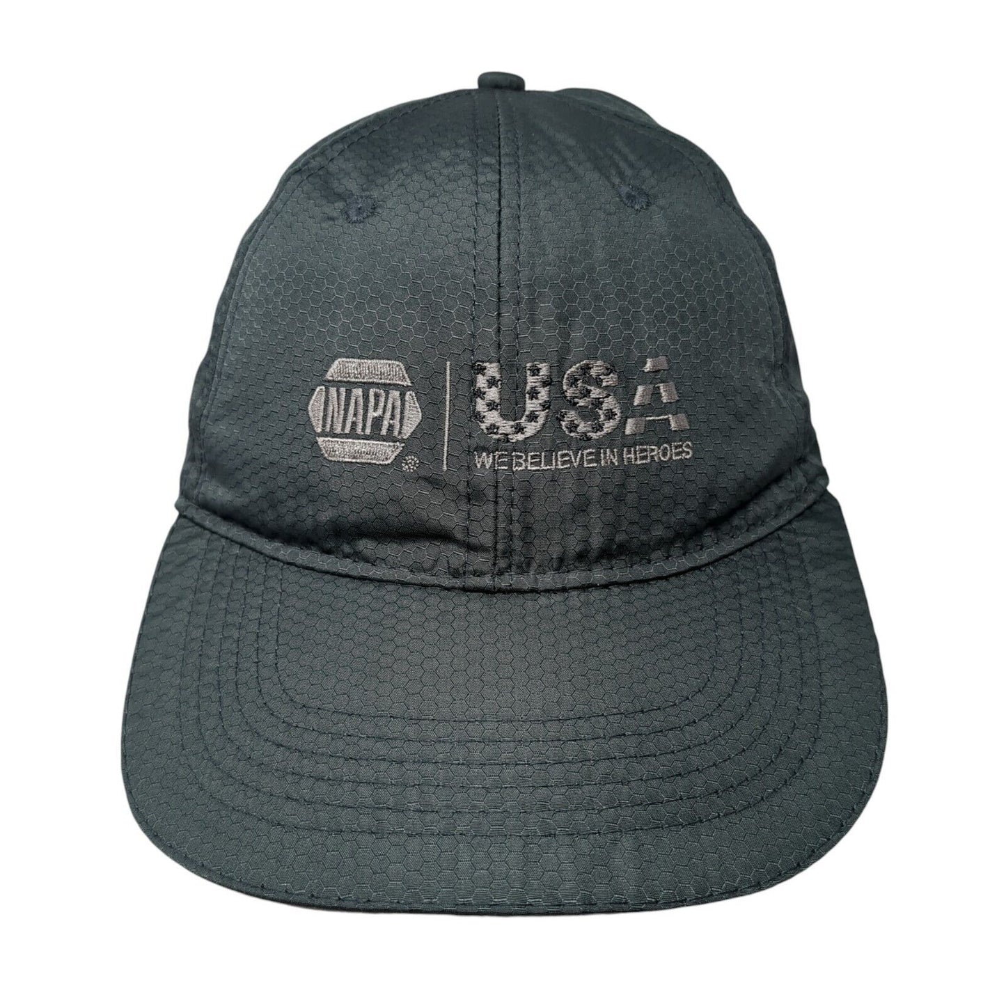 NAPA USA We Believe in Heroes Strapback Hat Gray One Size Adjustable Embroidered