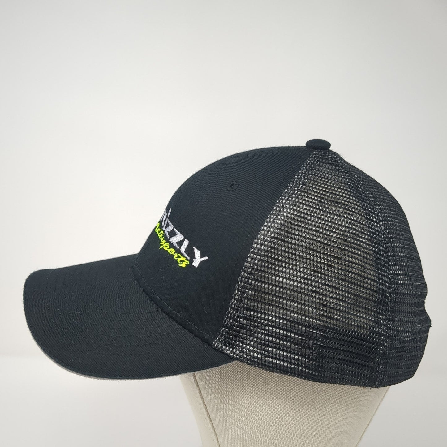 Grizzly Motorsports Mesh Back Trucker Hat Black One Size Port Authority