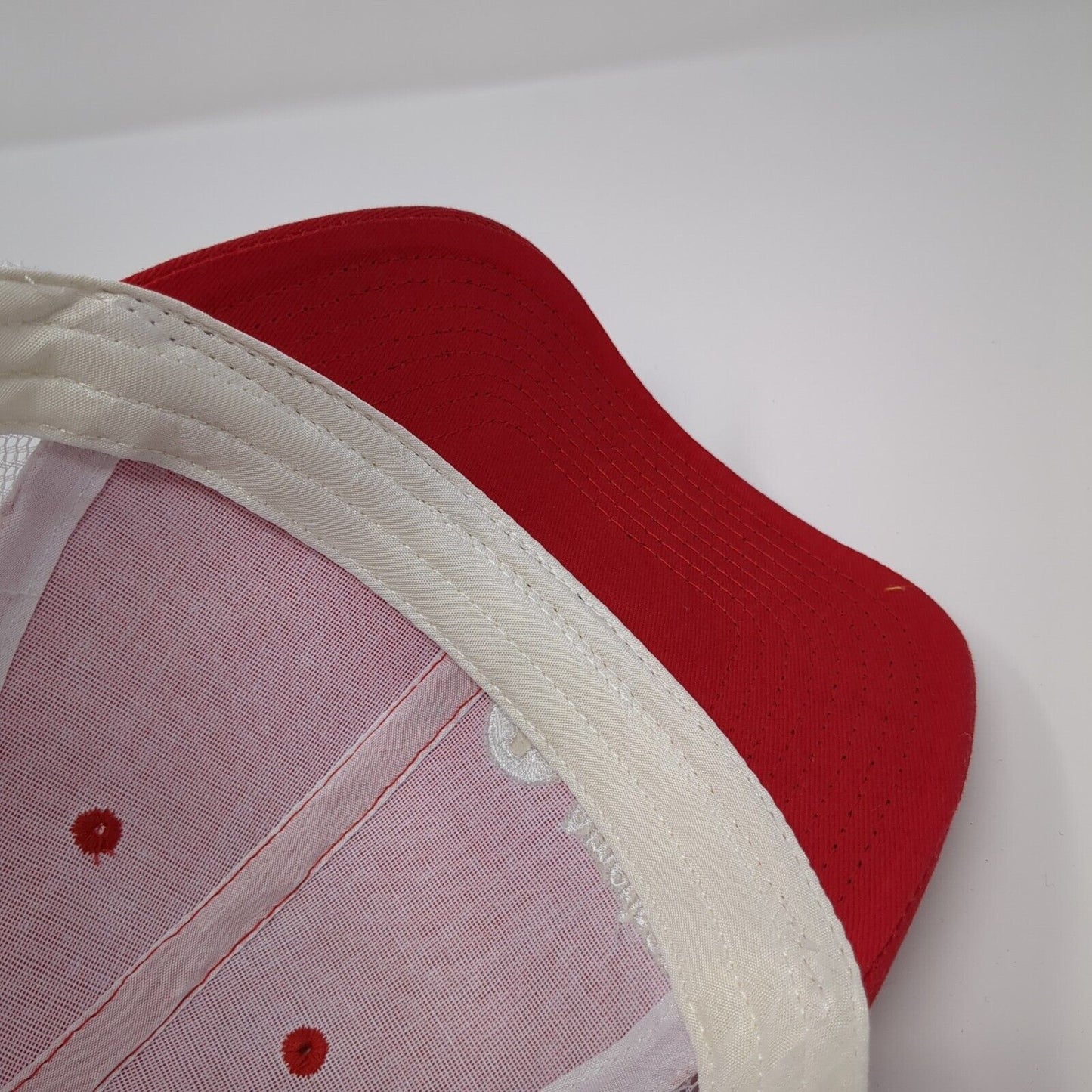 American Red Cross Strapback Trucker Hat Red One Size Mesh Back