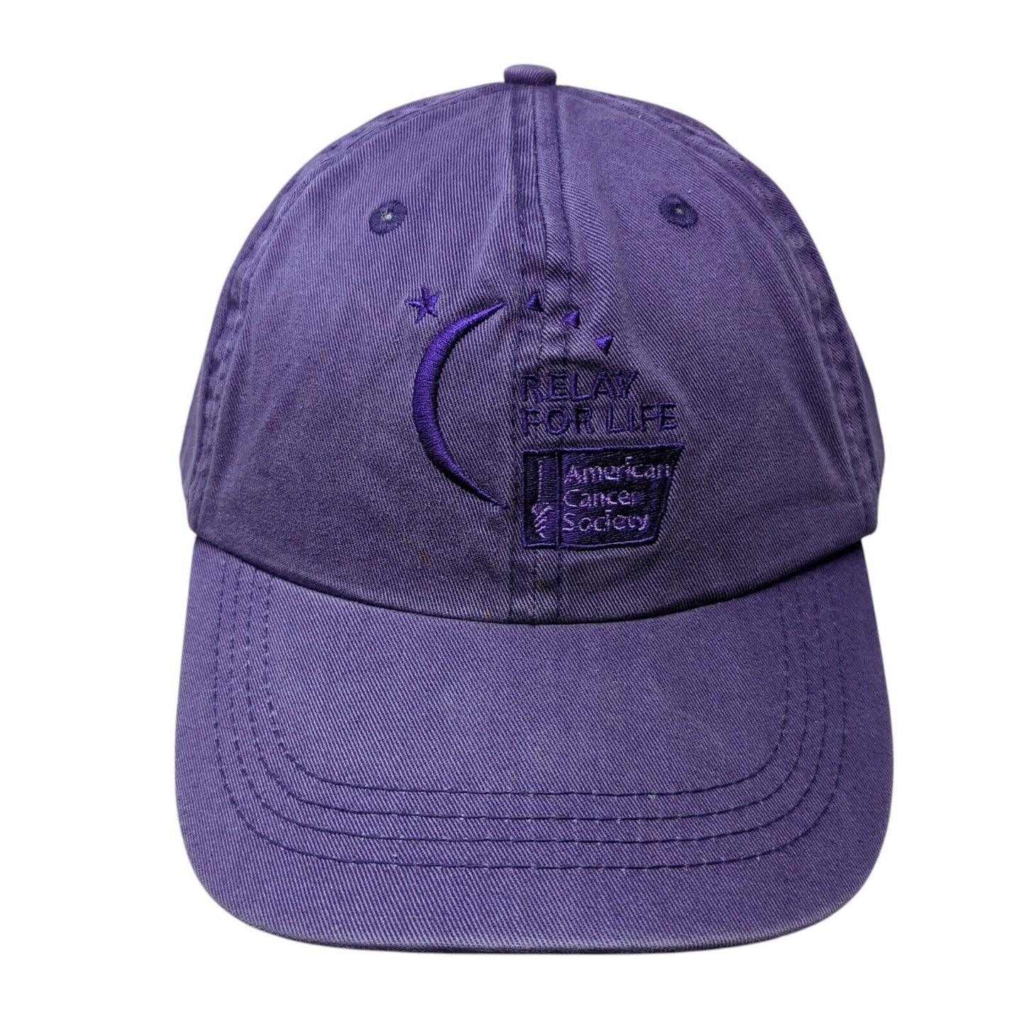 Relay For Life American Cancer Society Slideback Hat Purple One Size Adjustable
