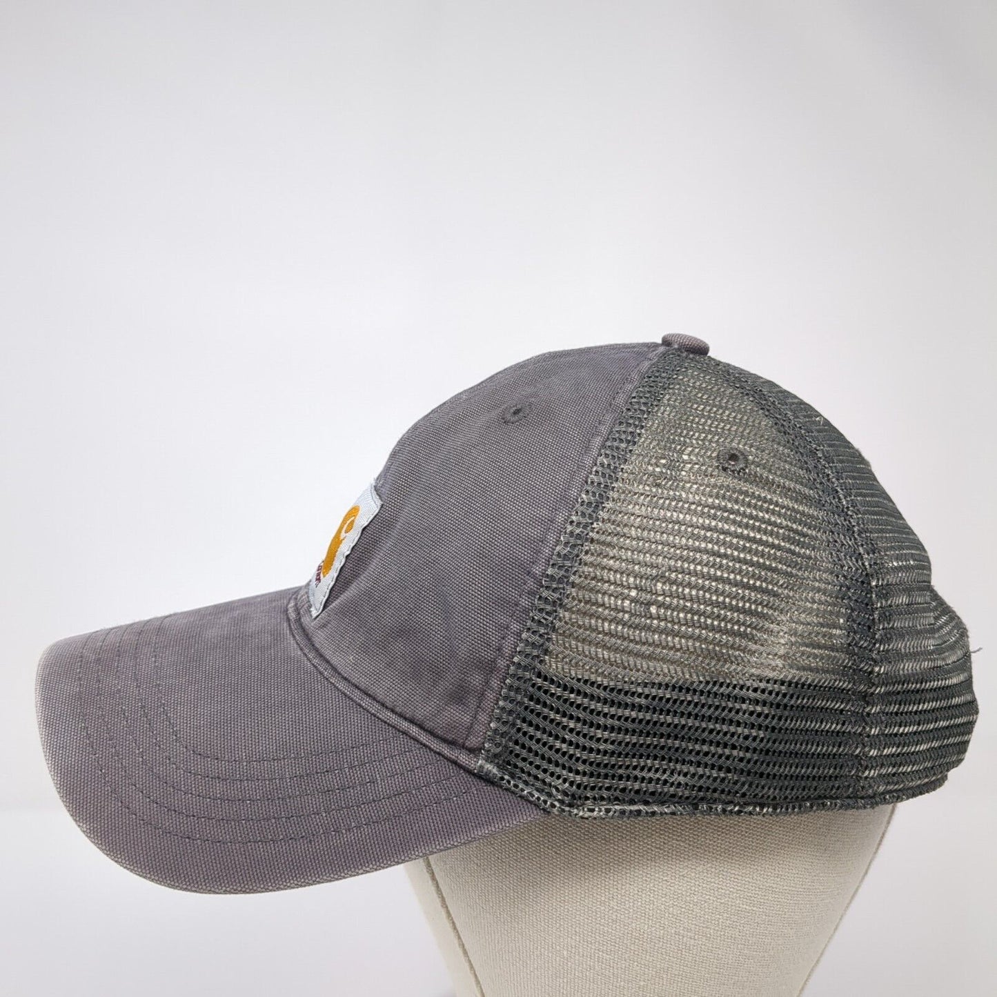 Carhartt Snapback Mesh Back Trucker Hat Gray One Size Adjustable 6 Panel