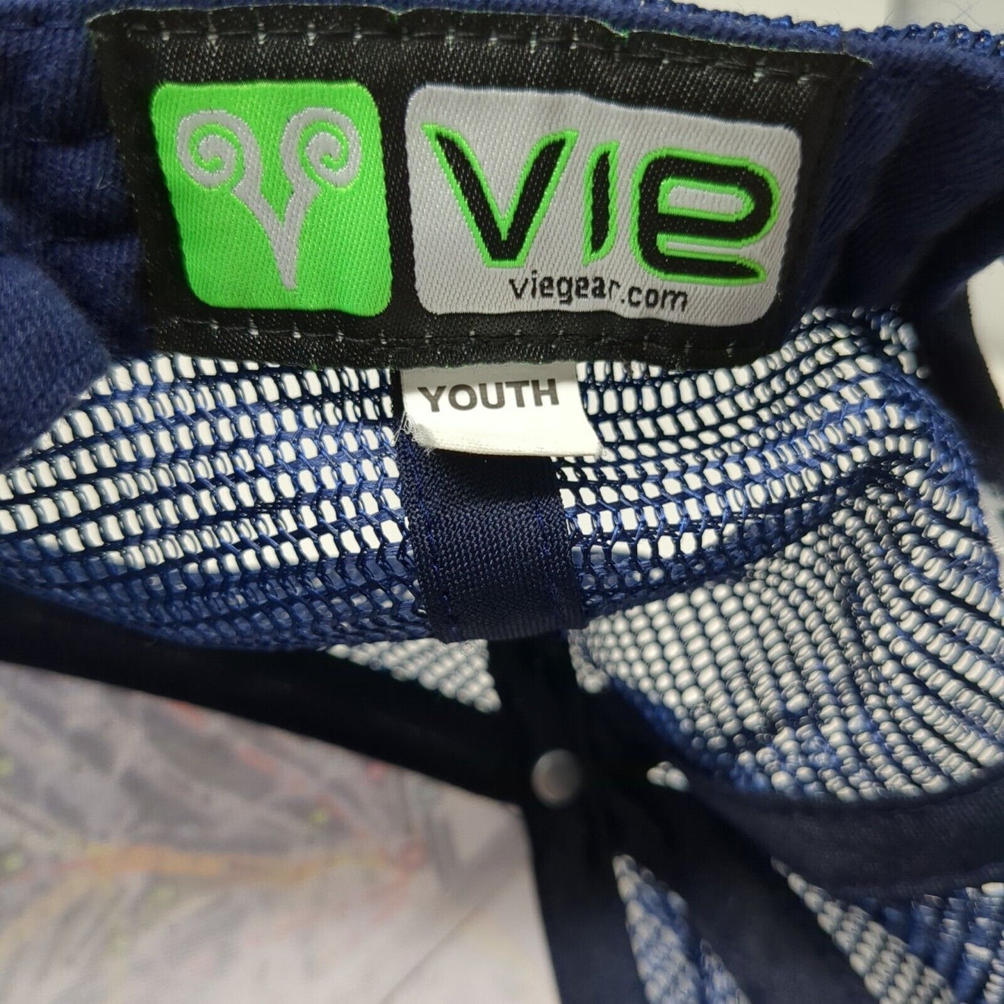 Sun Valley Est. 1936 Youth Snapback Trucker Hat Blue OSFA Adjustable Mesh Back