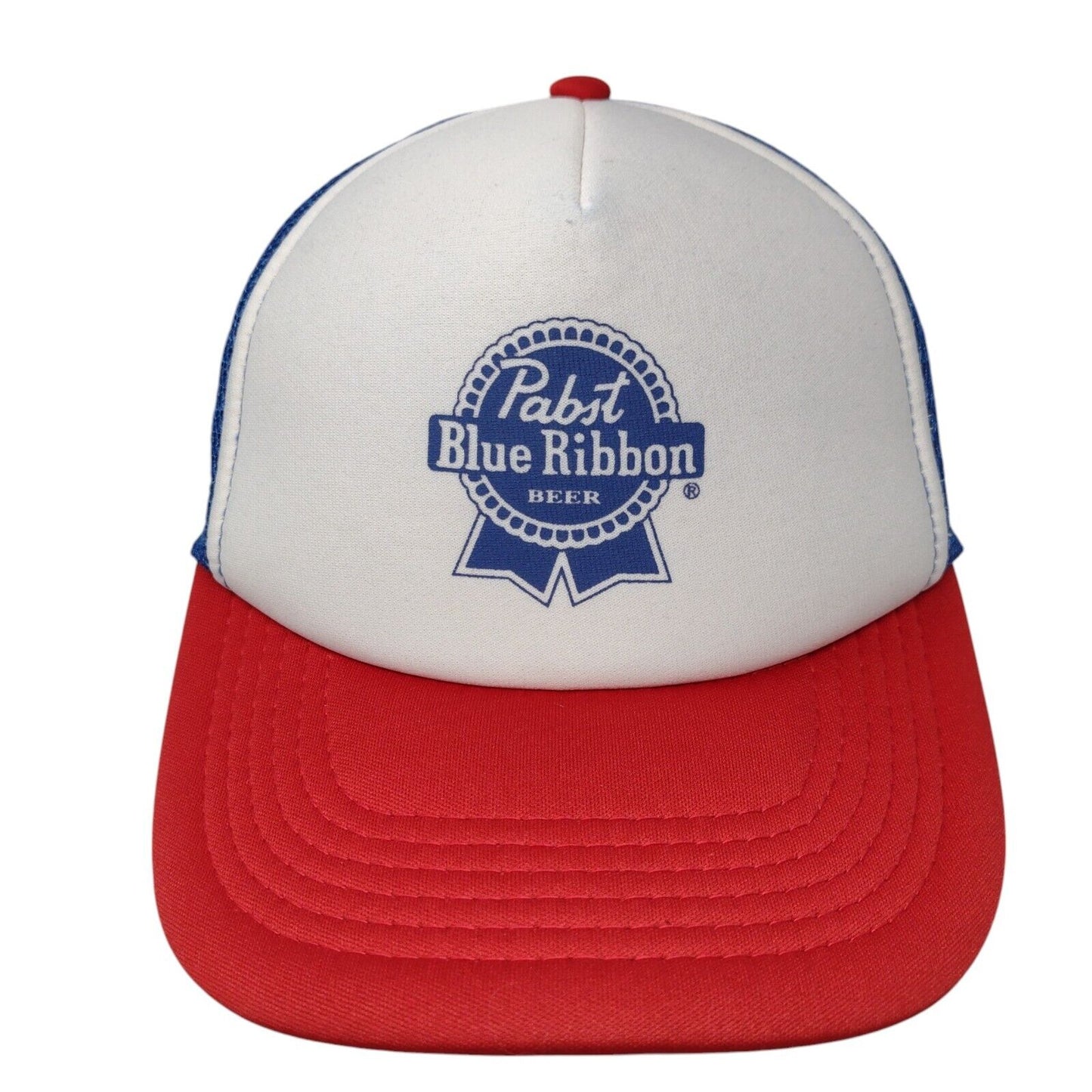 Pabst Blue Ribbon Beer Snapback Hat Multicolor OSFA Mesh Back 6 Panel