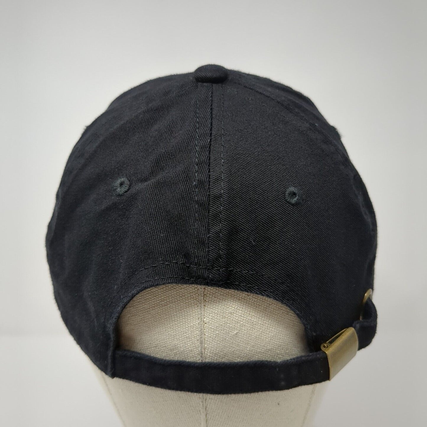 Unbranded Slideback Hat Black One Size Adjustable Solid Blank 6 Panel