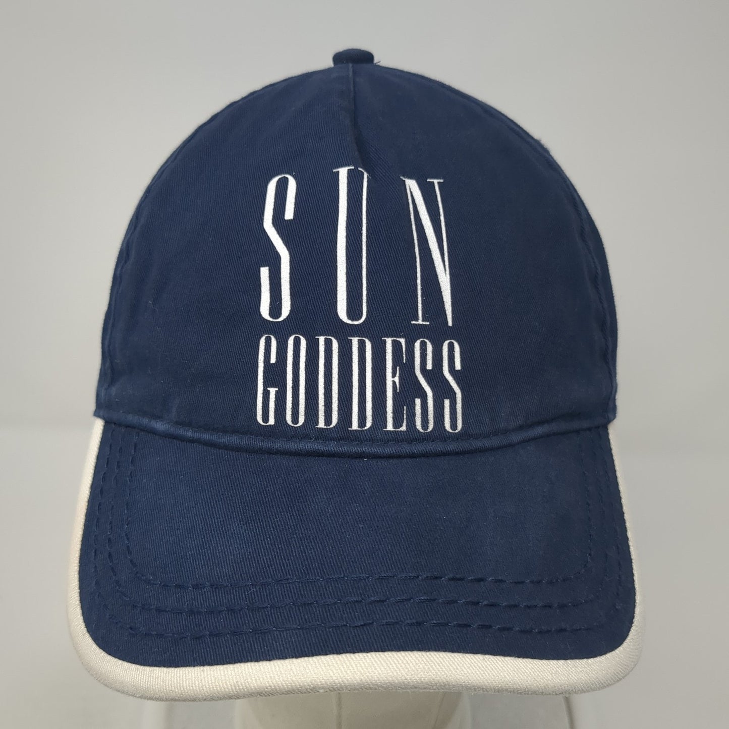 Sun Goddess Snapback Hat Blue One Size Adjustable Vent Holes Roxy