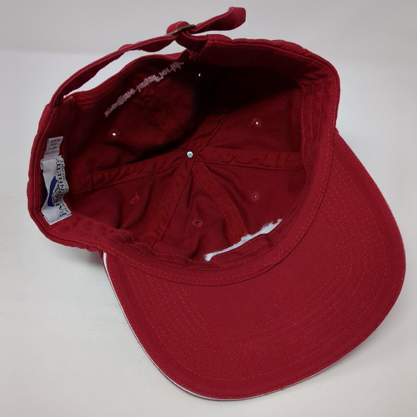 Sea Came Big Fine Key Florida Slideback Hat Red One Size Adjustable Fahrenheit
