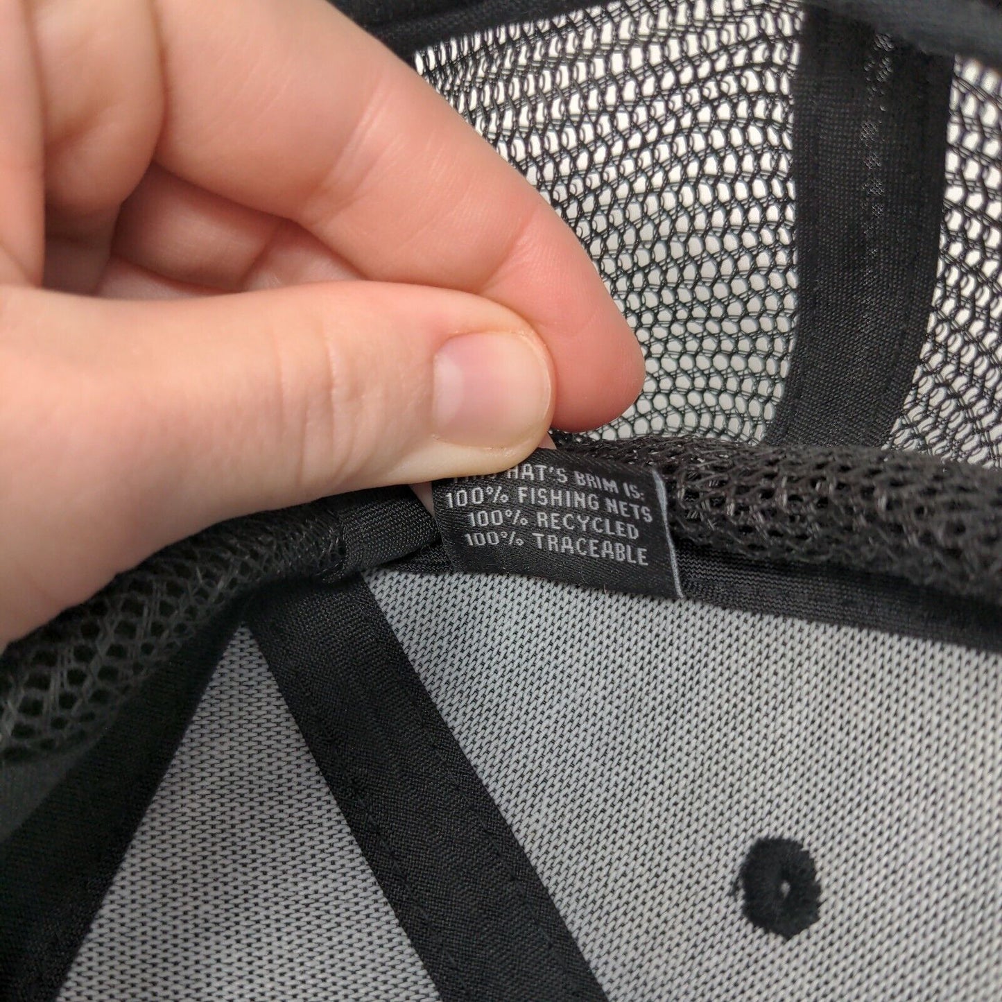 Patagonia P-6 Snapback Trucker Hat Black OSFA Mesh Back Solid Netplus