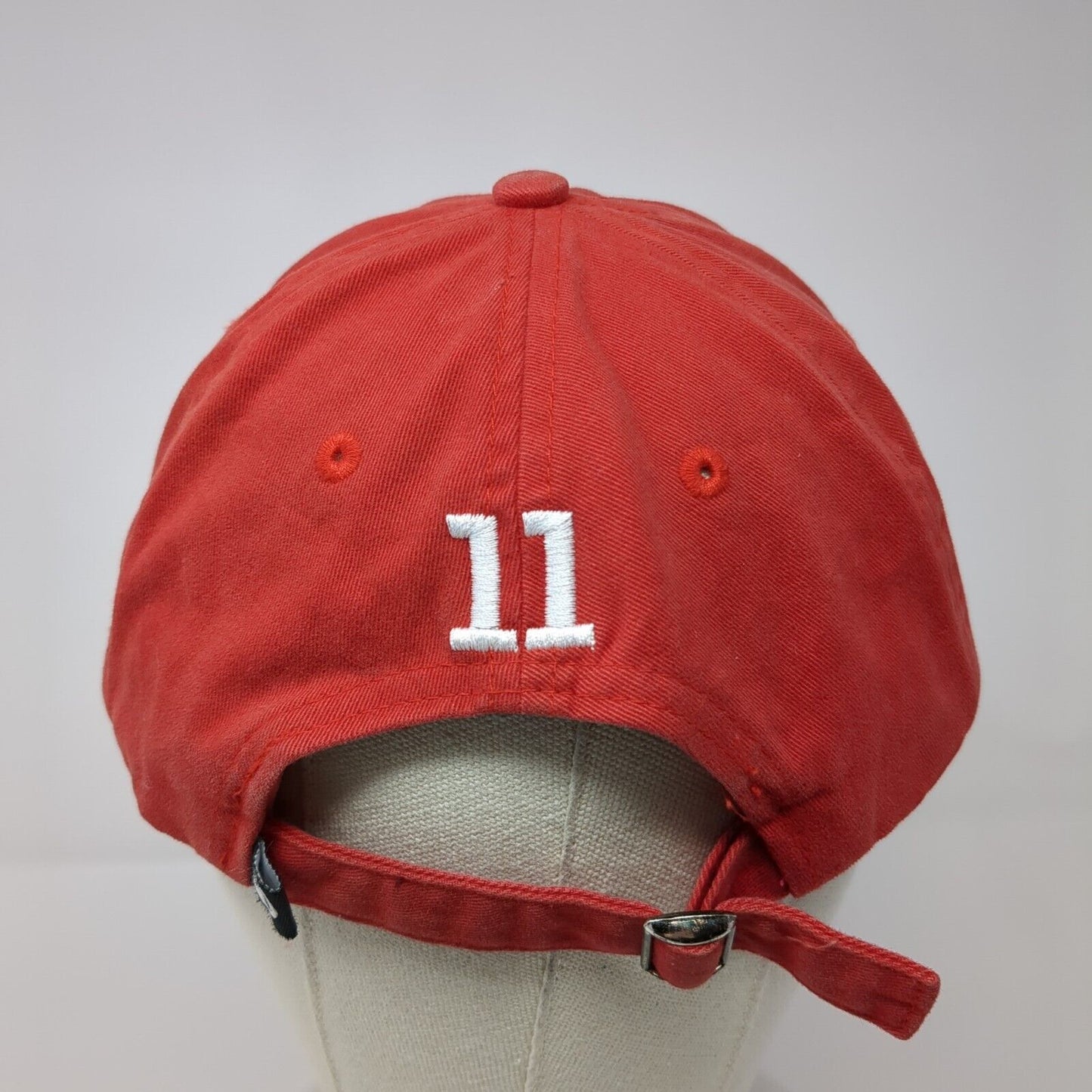 Bear Paw Slideback Hat Red OSFA Adjustable Embroidered Pacific Headwear