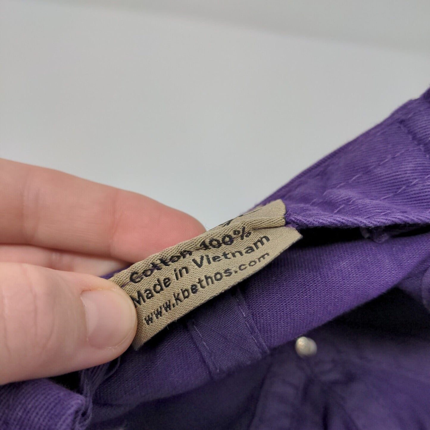 Royalty Slideback Hat Purple OSFA Embroidered Solid KB ETHOS Vintage