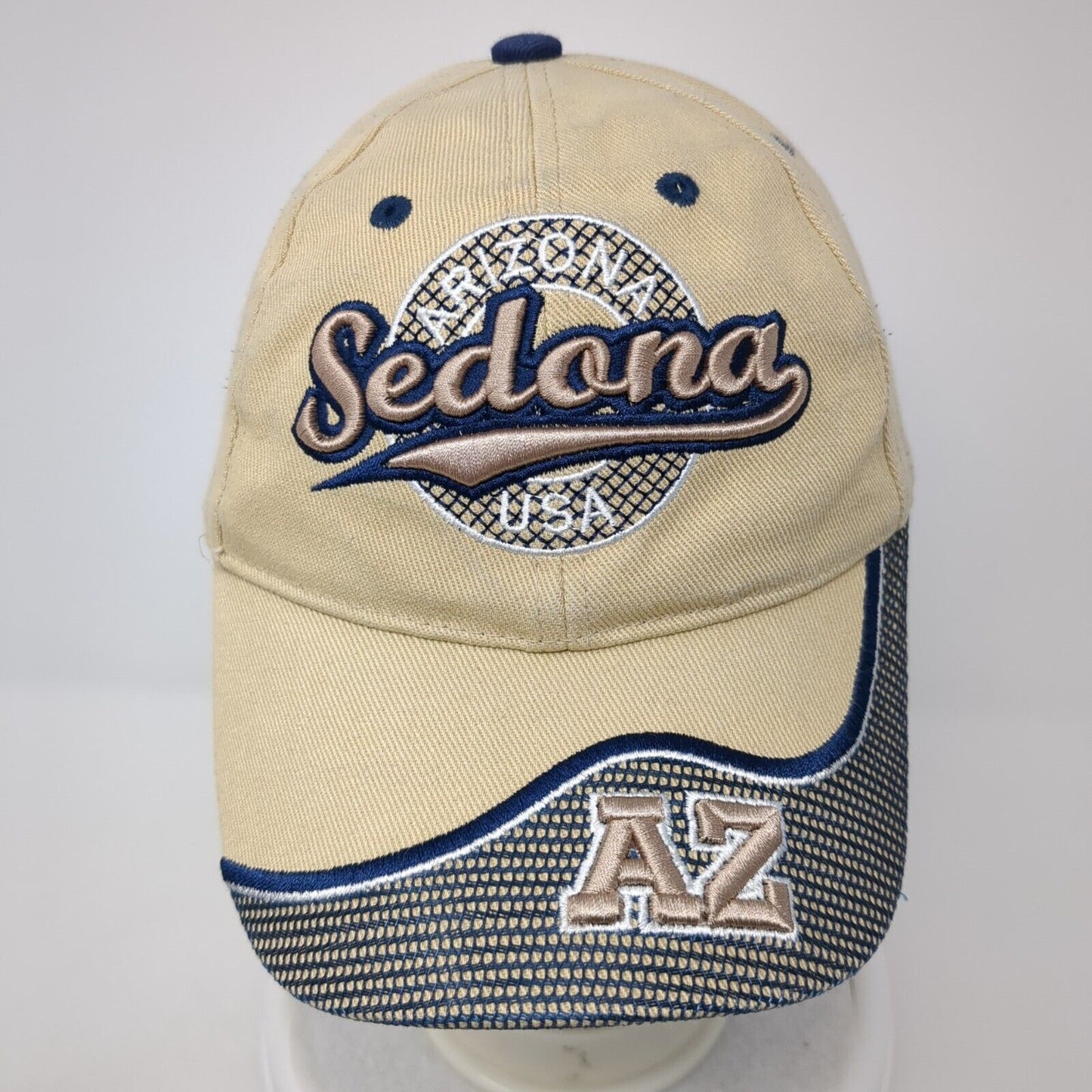 Arizona Sedona USA Strapback Hat Tan One Size Adjustable Embroidered 6 Panel