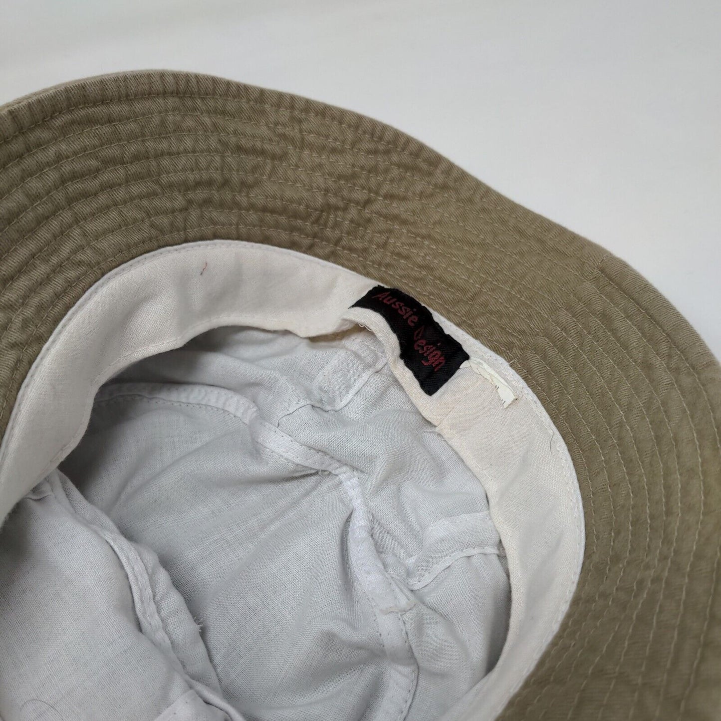 Aussie Design Men's Bucket Hat Tan Embroidered Spell Out Logo Kangaroos