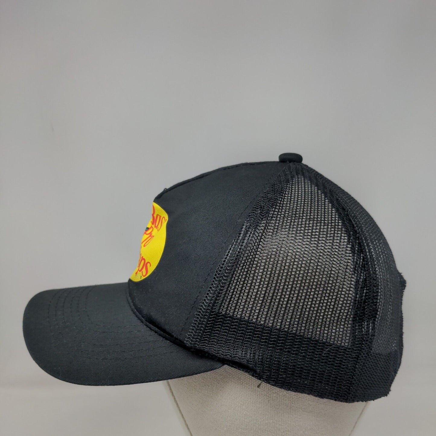 Bass Pro Shops Snapback Trucker Hat Black OSFM Gone Fishing Adjustable
